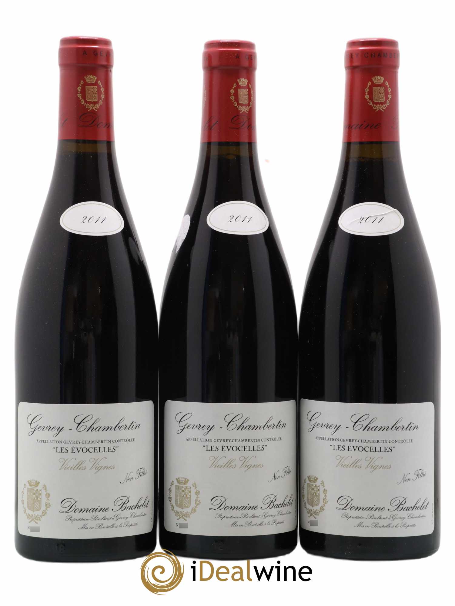 Gevrey-Chambertin Les Evocelles Vieilles Vignes Denis Bachelet (Domaine) 2011 - Lot de 3 bouteilles - 0