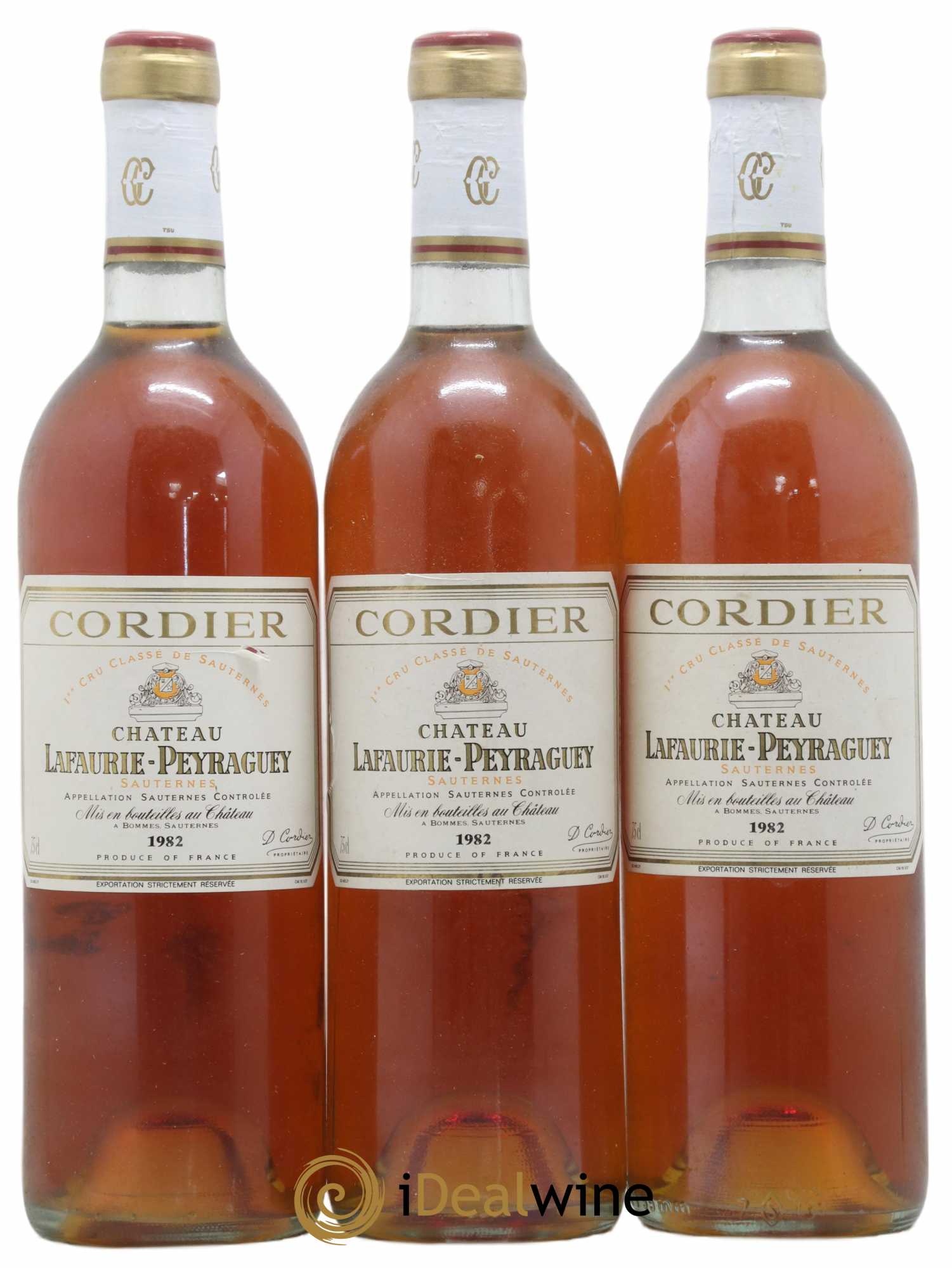 Château Lafaurie-Peyraguey 1er Grand Cru Classé 1982 - Lotto di 3 bottiglie - 0