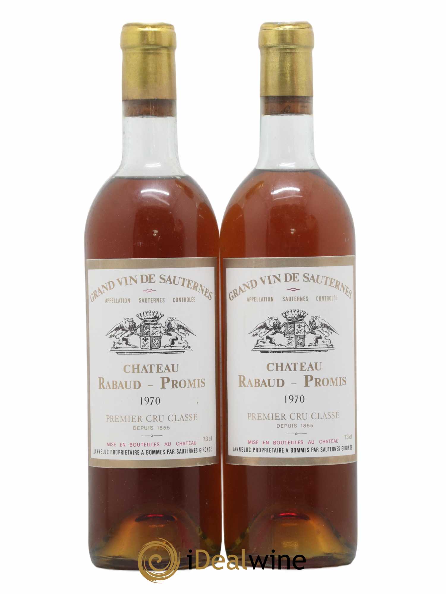 Château Rabaud Promis 1er Grand Cru Classé 1970 - Lotto di 2 bottiglie - 0