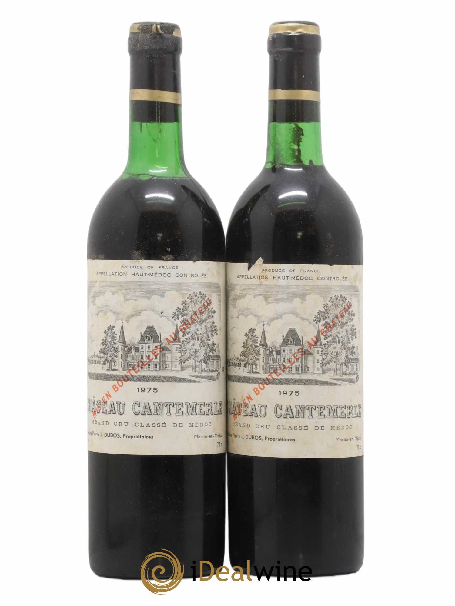Château Cantemerle 5ème Grand Cru Classé 1975 - Lot de 2 bouteilles - 0
