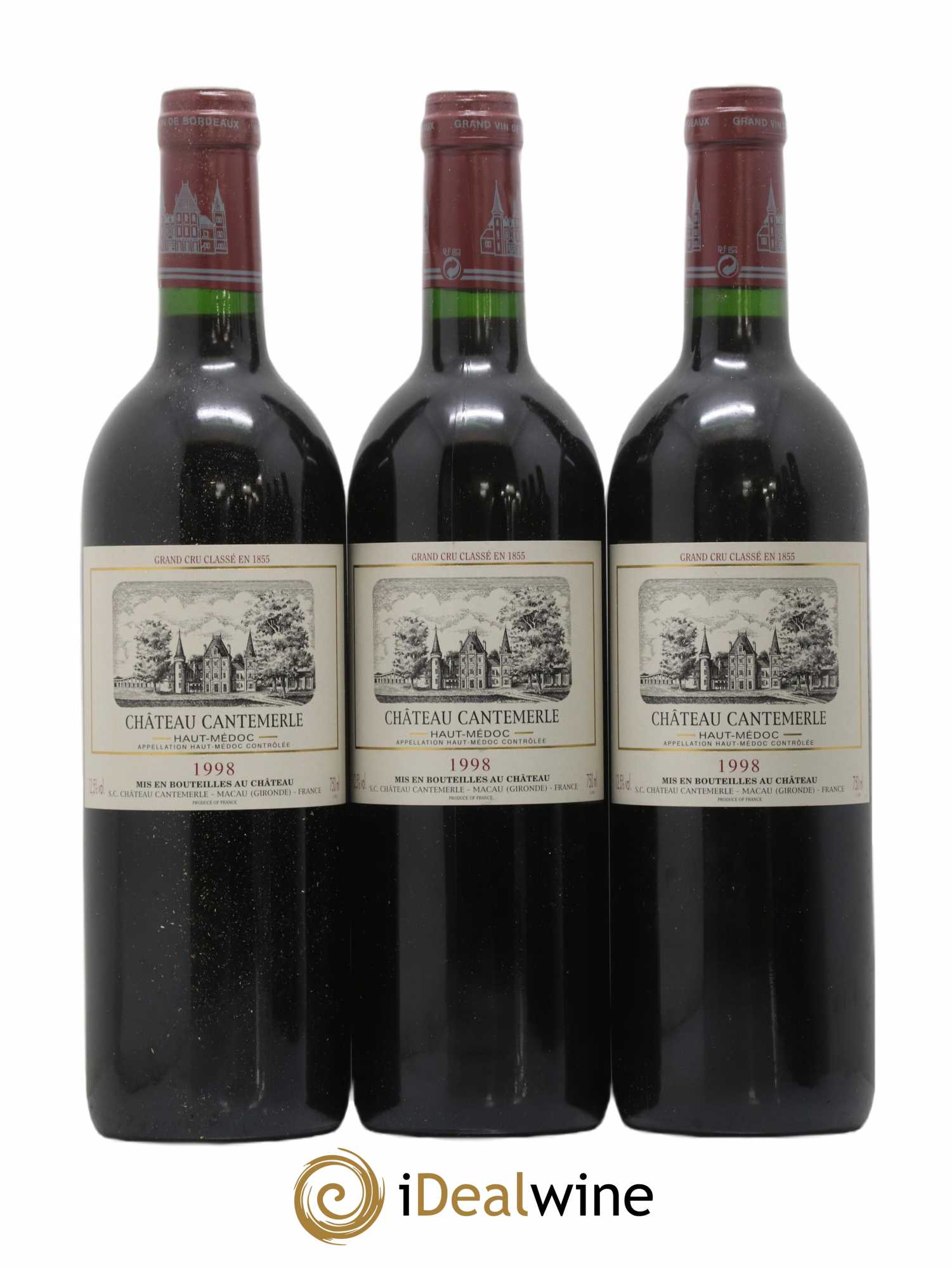 Château Cantemerle 5ème Grand Cru Classé 1998 - Lot de 6 bouteilles - 1