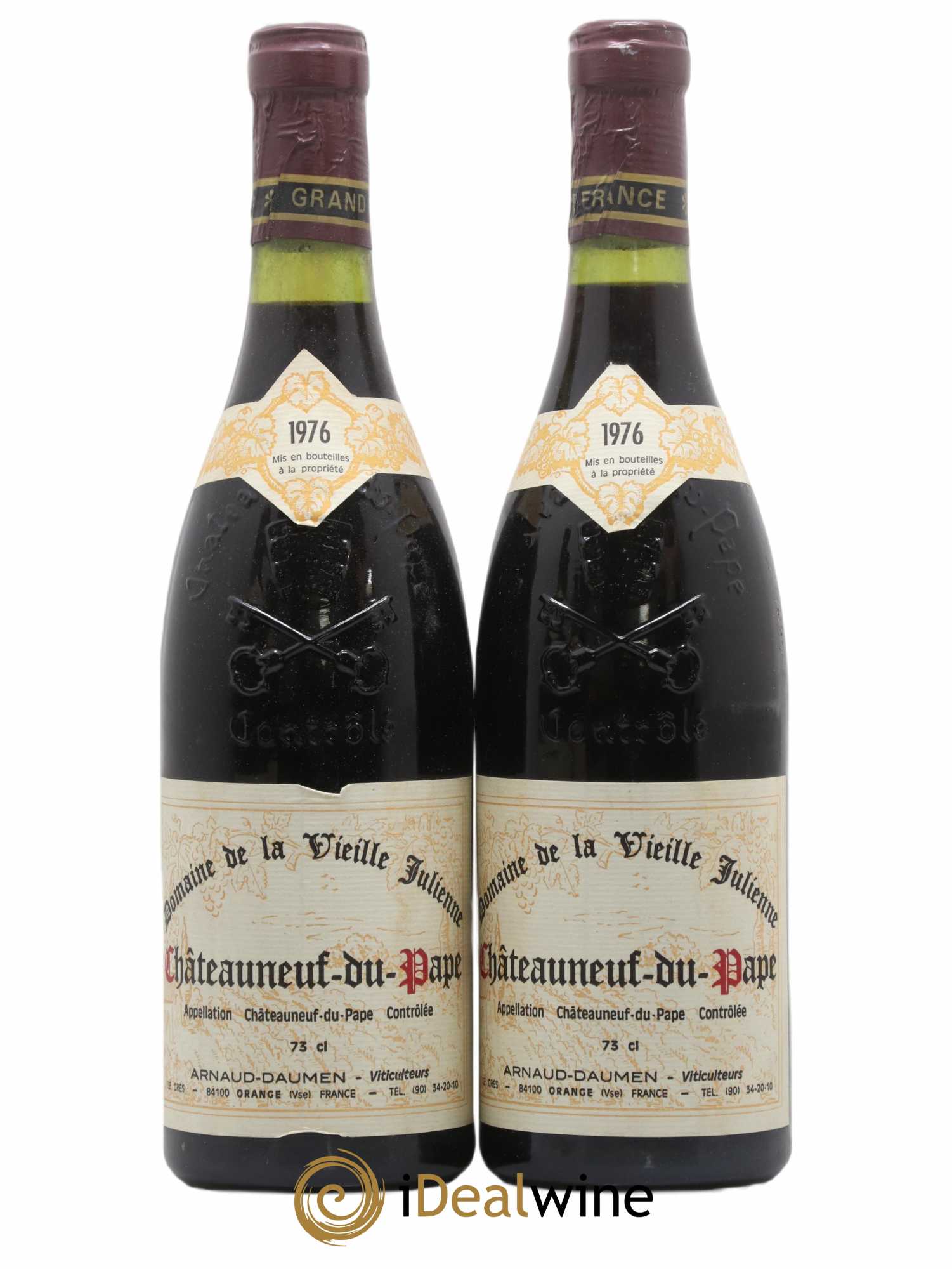 Châteauneuf-du-Pape Vieille Julienne (Domaine de la) Jean-Paul Daumen 1976 - Lot de 2 bouteilles - 0