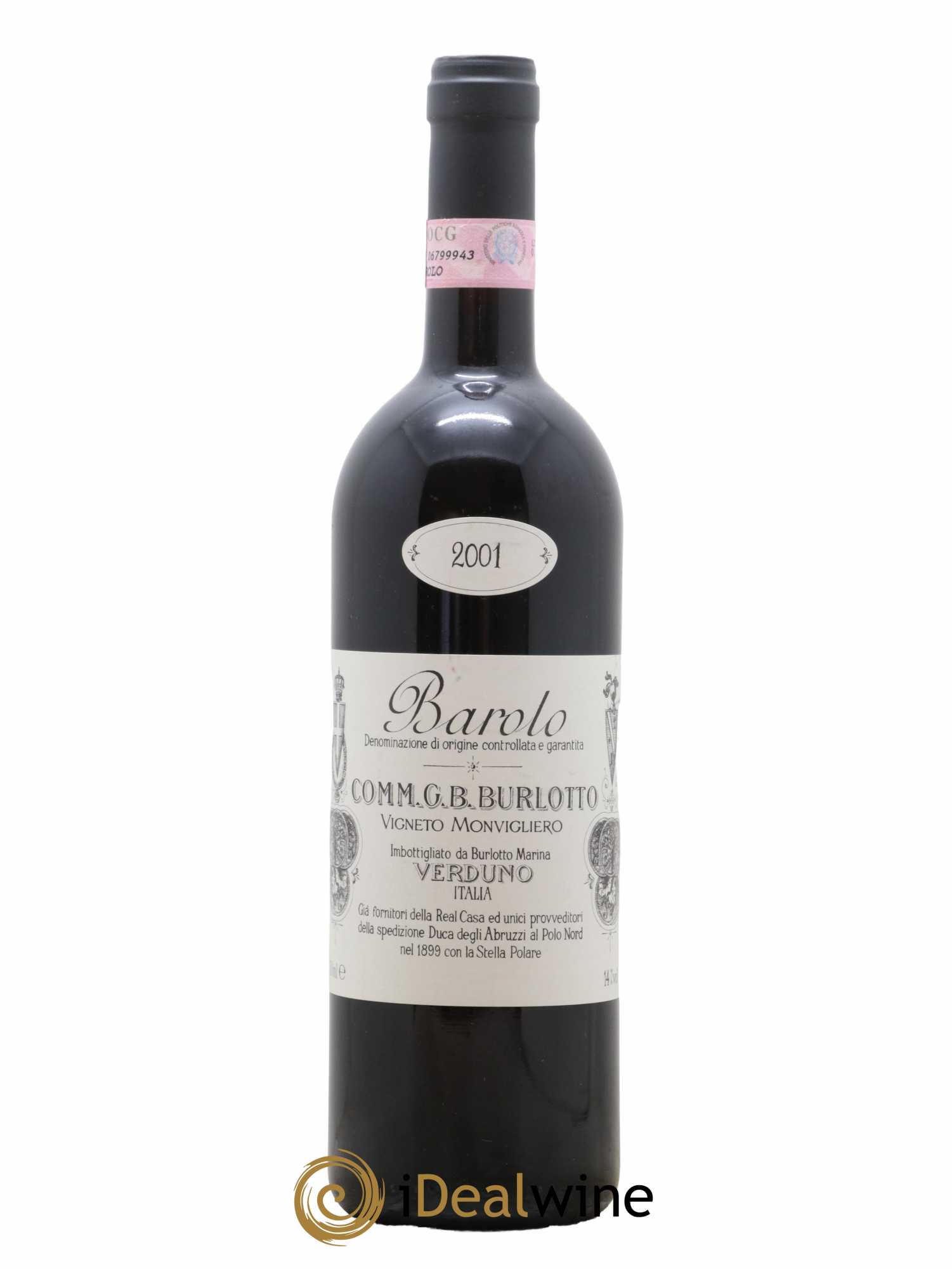 Barolo DOCG Monvigliero Comm. Giovan Battista Burlotto 2001 - Lot de 1 bouteille - 0