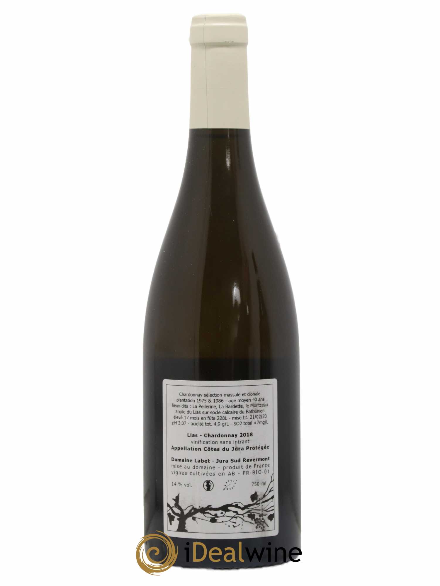 Côtes du Jura Chardonnay Lias Romain - Julien  - Charline Labet 2018 - Lot of 1 bottle - 1