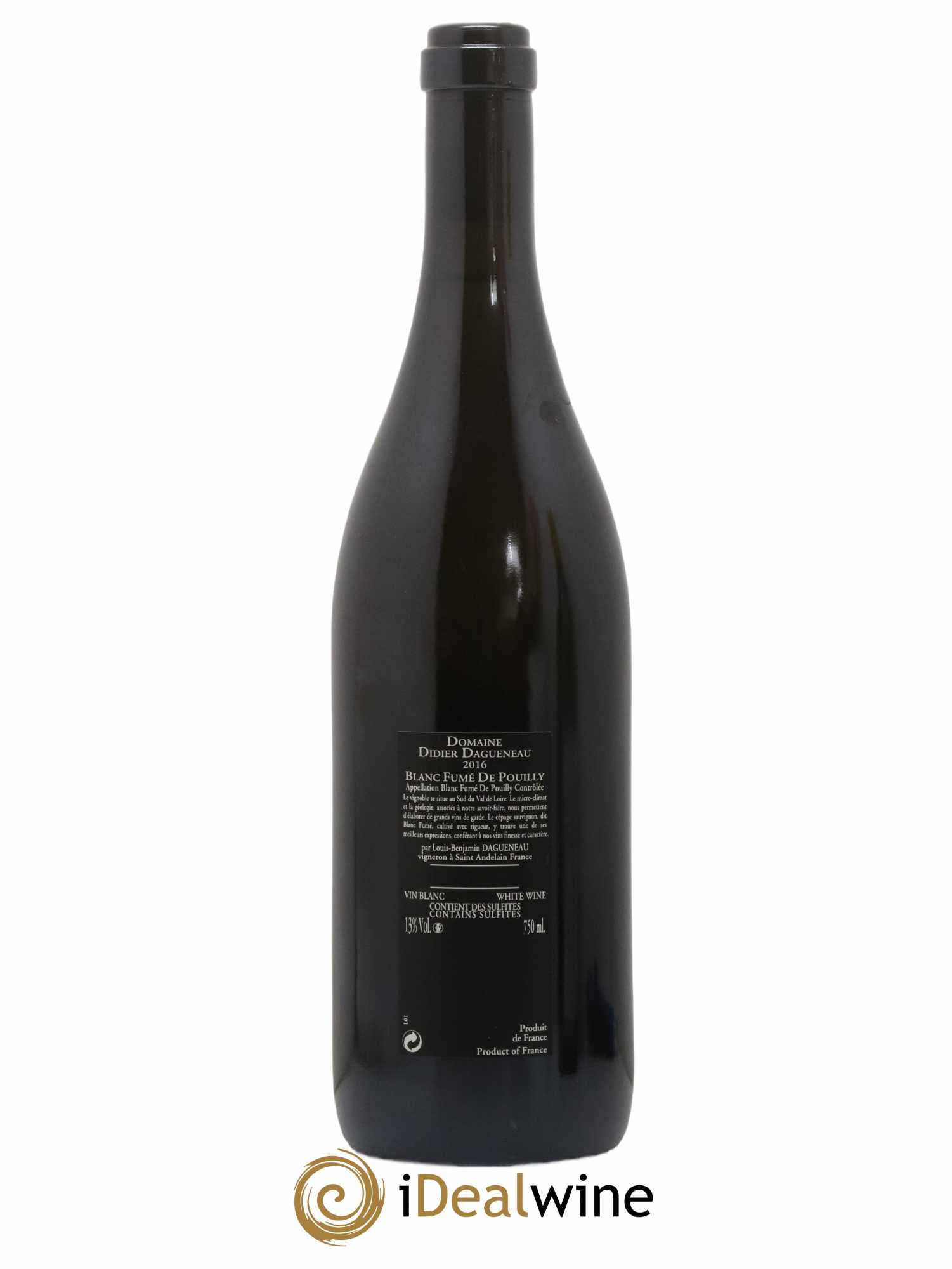 Vin de France (anciennement Pouilly-Fumé) Silex Dagueneau (Domaine Didier - Louis-Benjamin) 2016 - Lot de 1 bouteille - 1