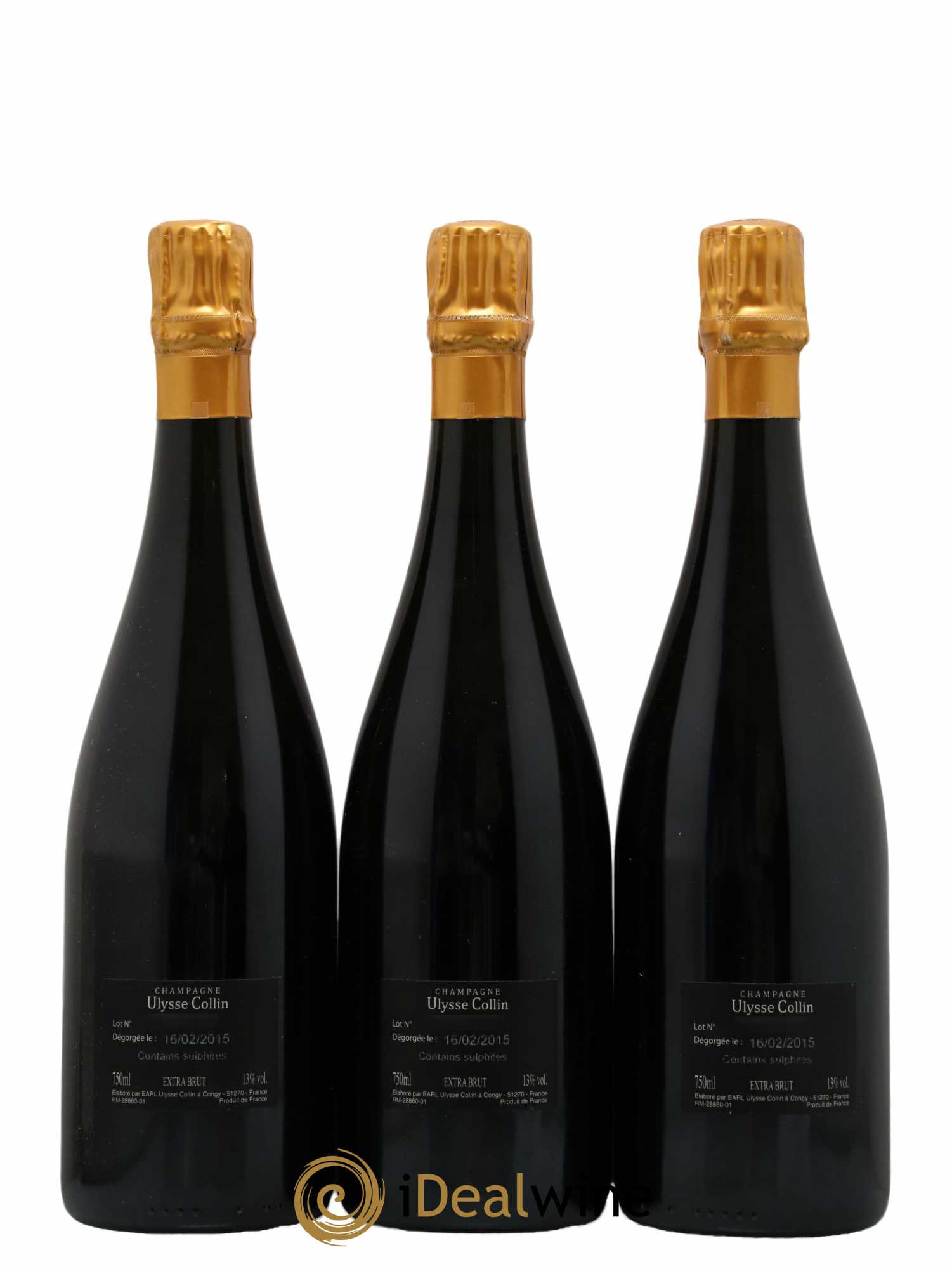 Les Roises Blanc de Blancs Extra-Brut Ulysse Collin - Lot of 3 bottles - 1