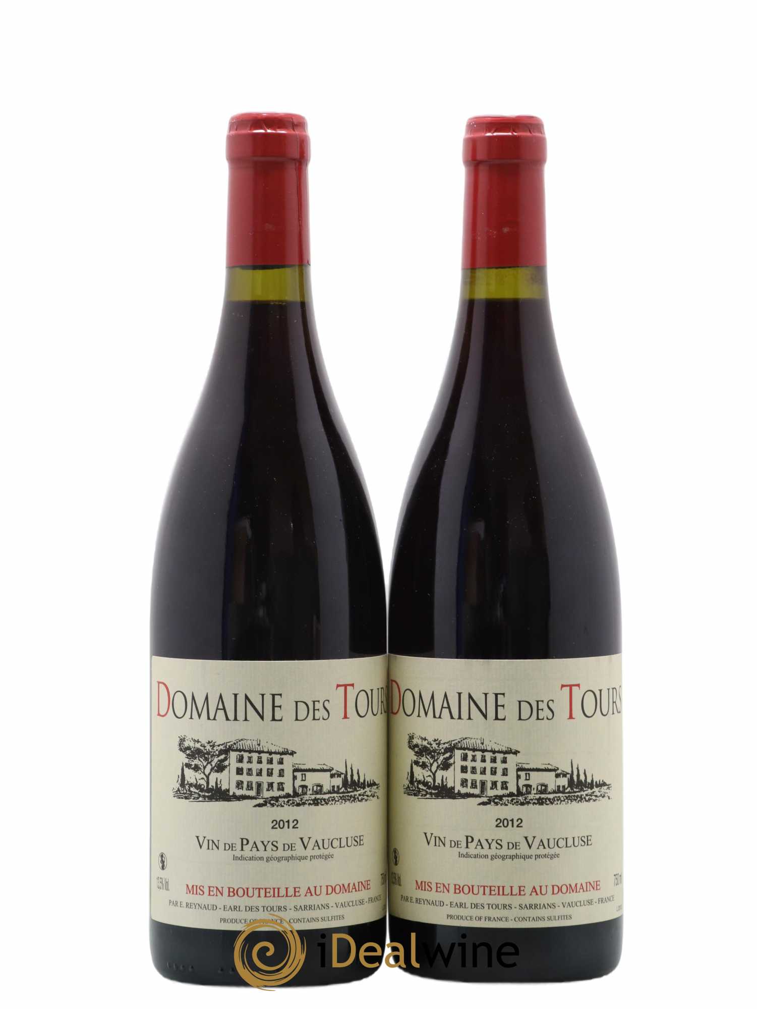 Vaucluse (Vin de Pays de Vaucluse) Domaine des Tours Emmanuel Reynaud 2012 - Lot de 2 bouteilles - 0