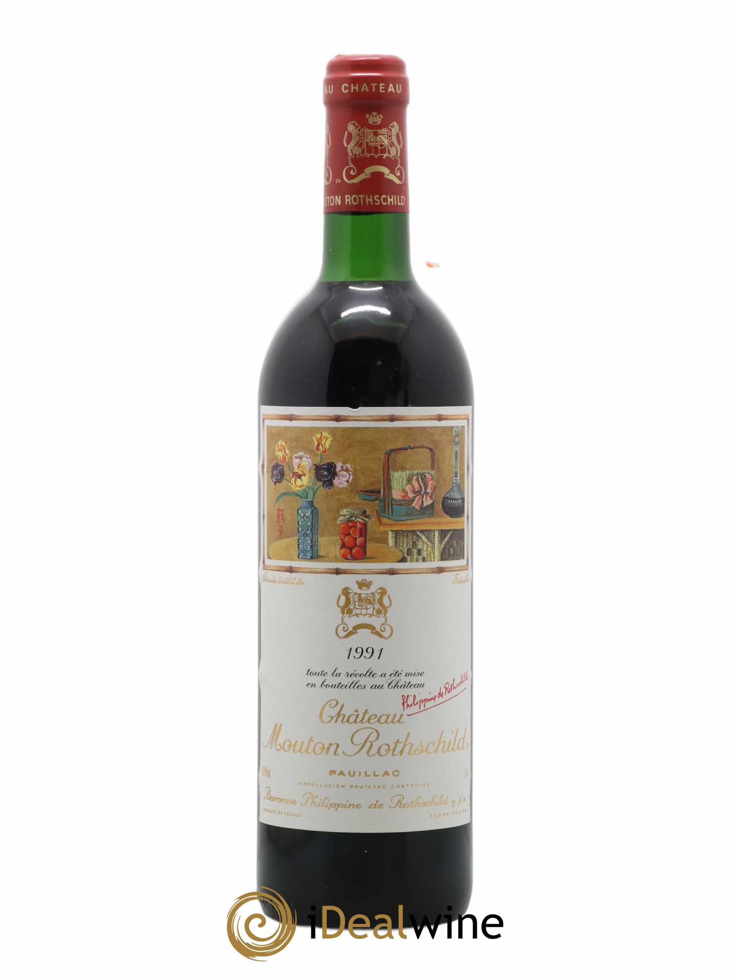 Château Mouton Rothschild 1er Grand Cru Classé 1991 - Lot de 1 bouteille - 0