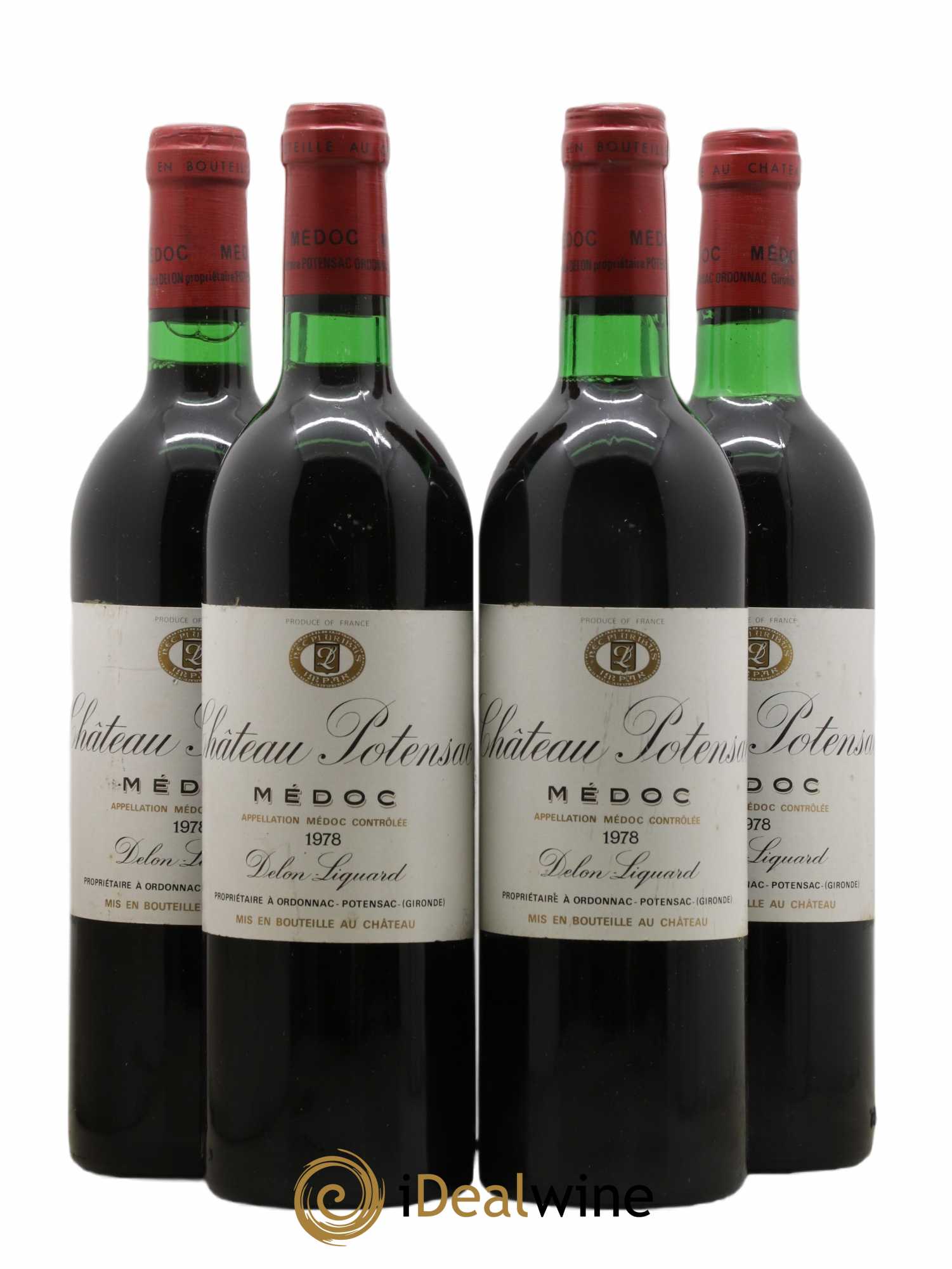 Château Potensac 1978 - Lot de 4 bouteilles - 0