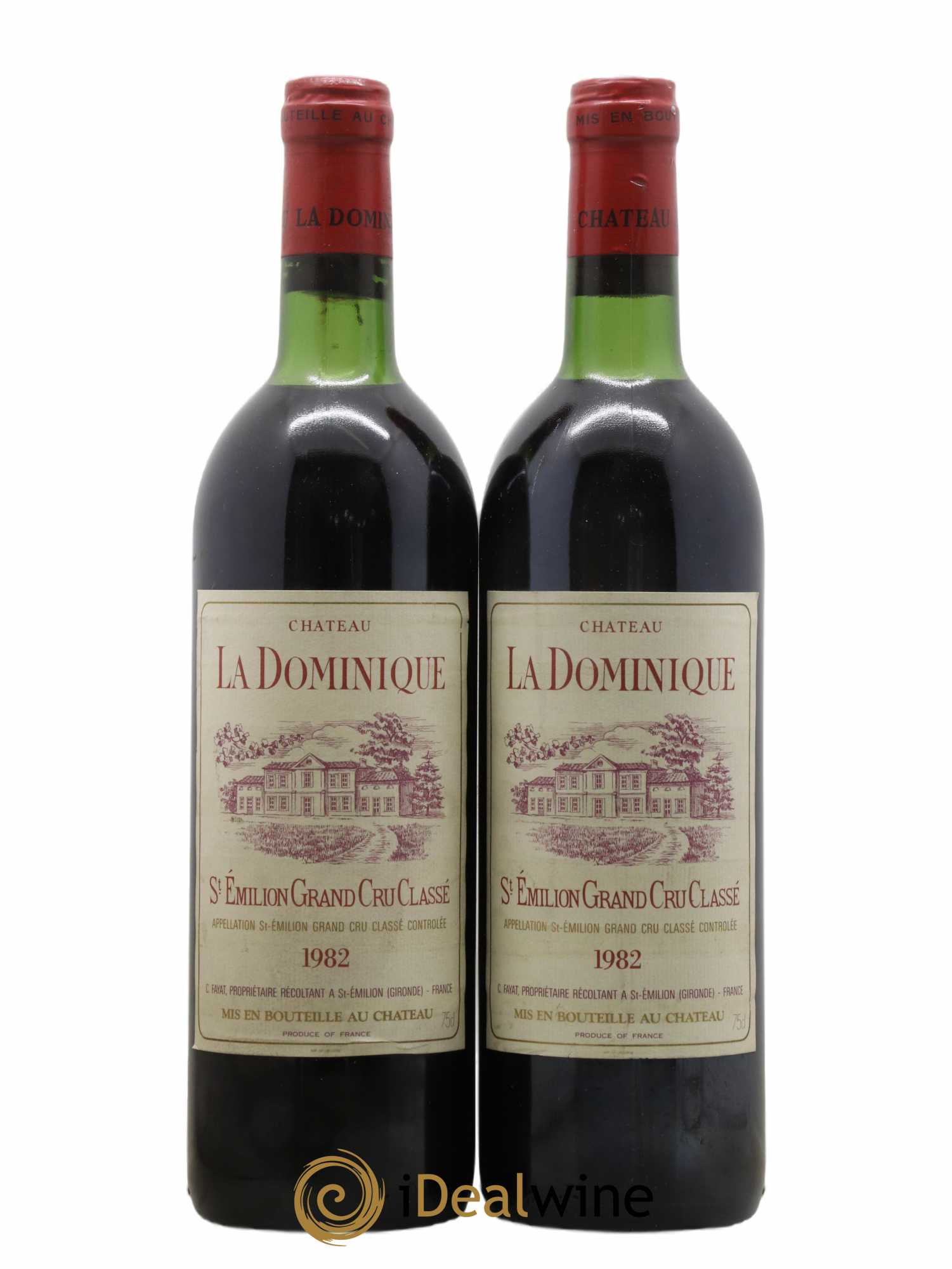 Château la Dominique Grand Cru Classé 1982 - Lot de 2 bouteilles - 0