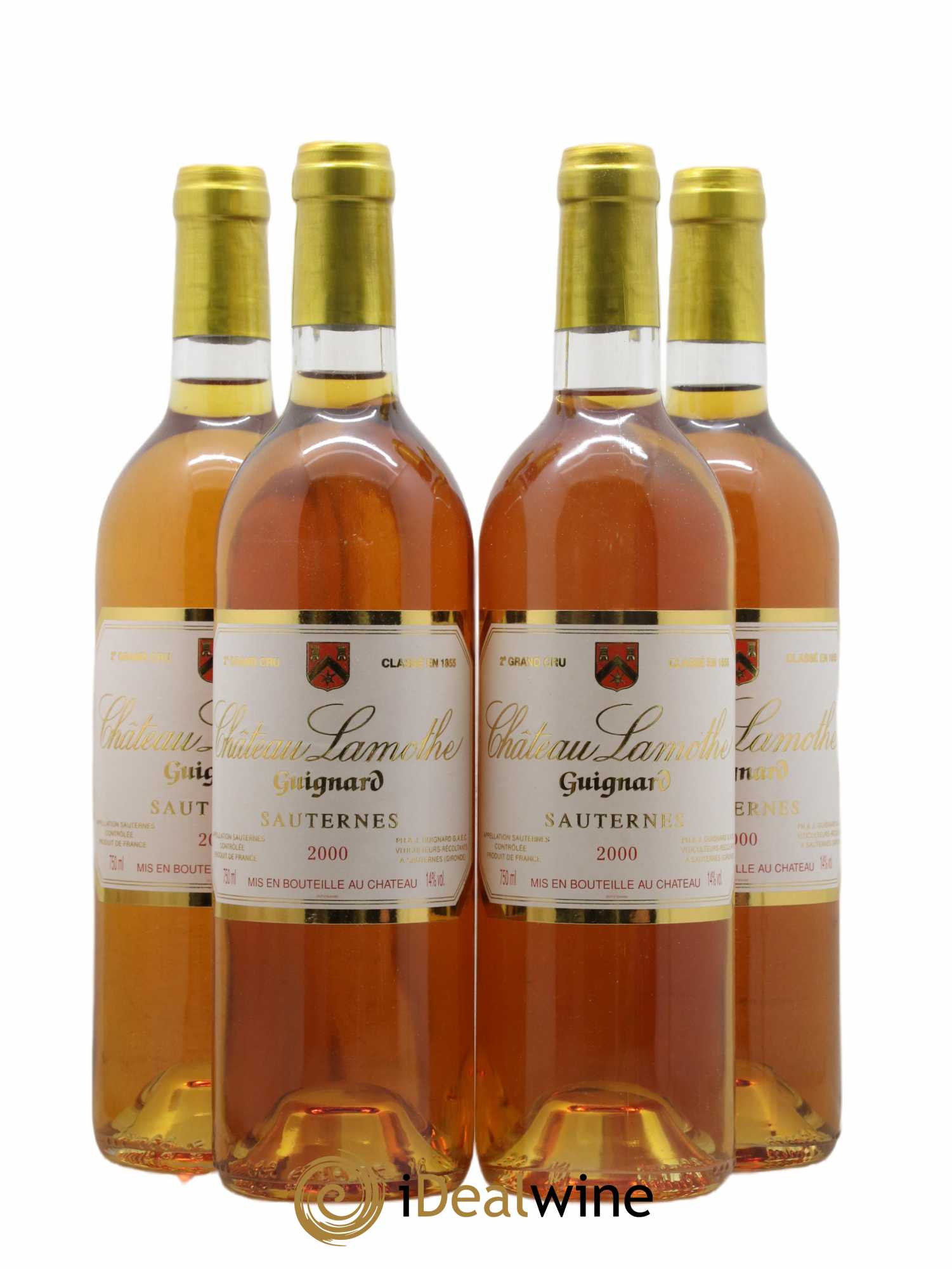 Château Lamothe 2ème Grand Cru Classé 2000 - Lot de 4 bouteilles - 0