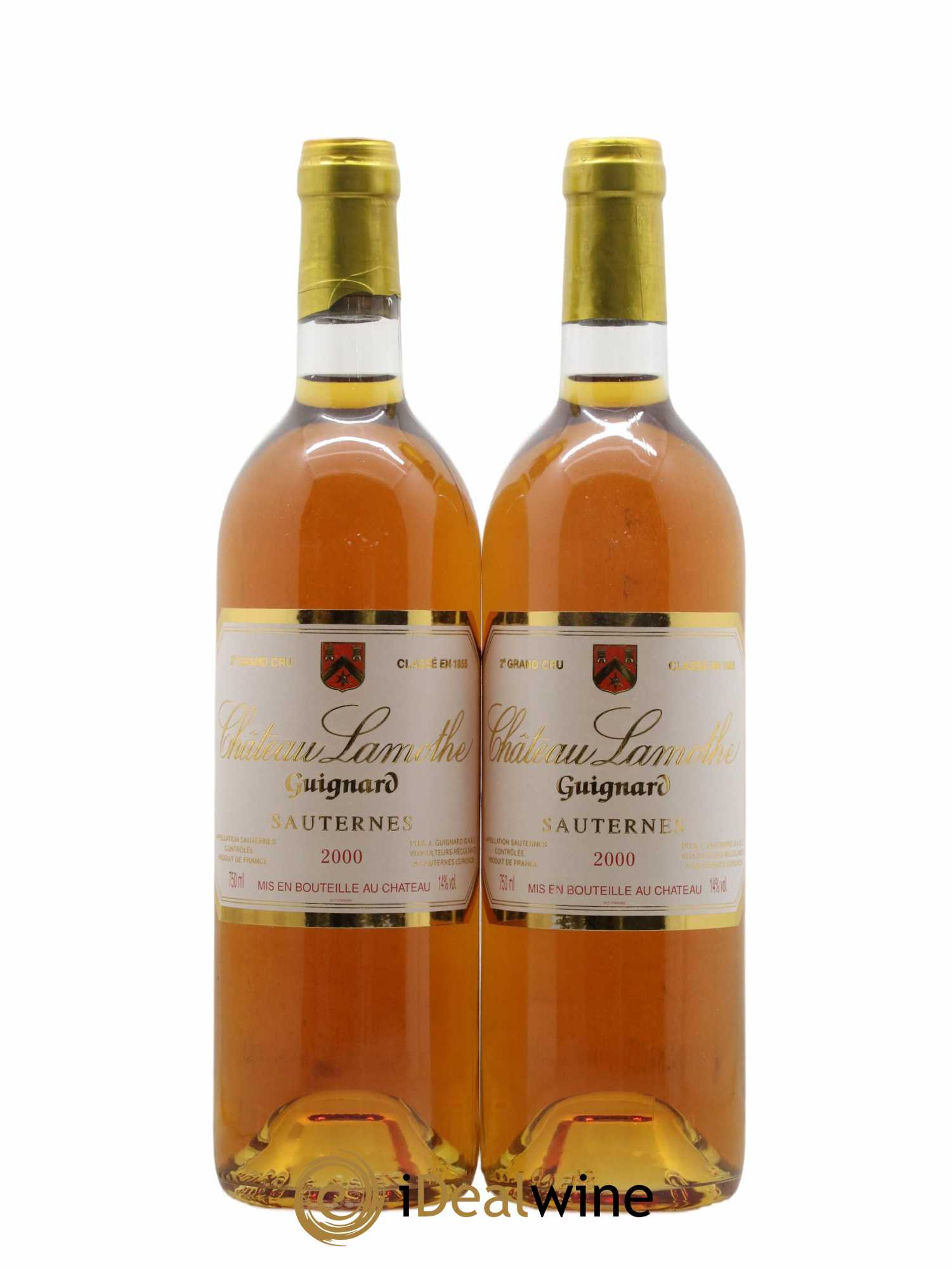 Château Lamothe 2ème Grand Cru Classé 2000 - Lotto di 2 bottiglie - 0