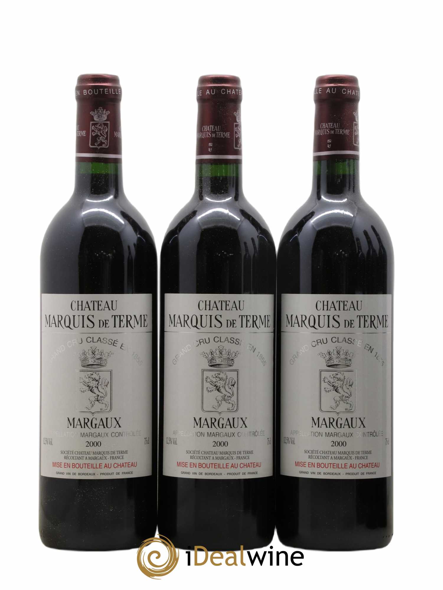 Château Marquis de Terme 4ème Grand Cru Classé 2000 - Lot de 6 bouteilles - 1