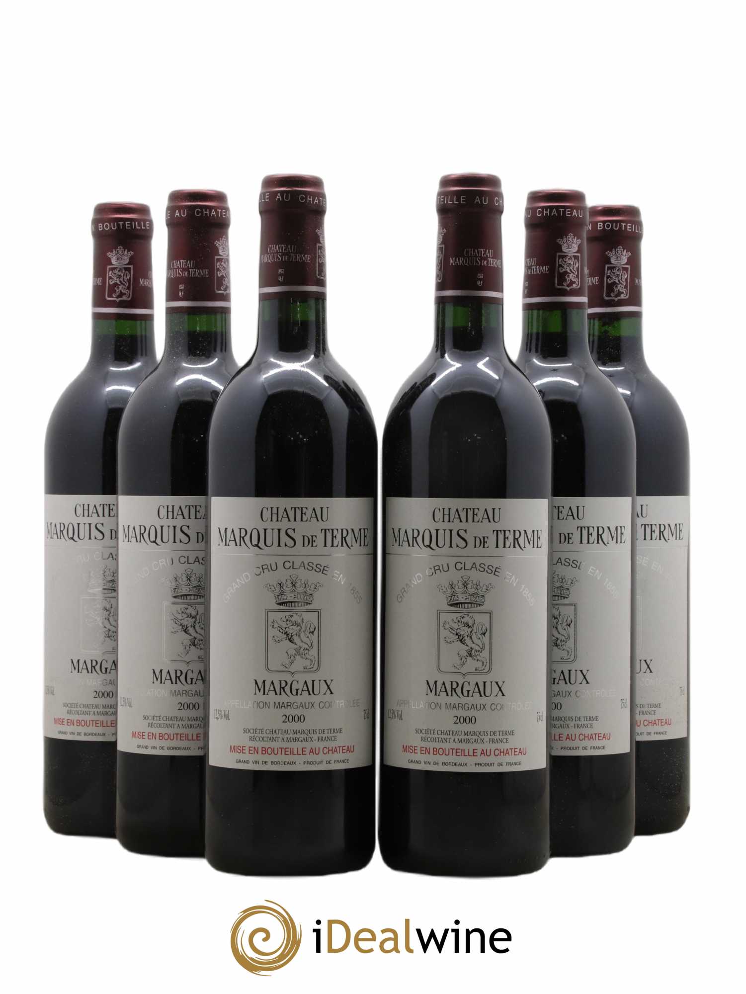 Château Marquis de Terme 4ème Grand Cru Classé 2000 - Lot de 6 bouteilles - 0