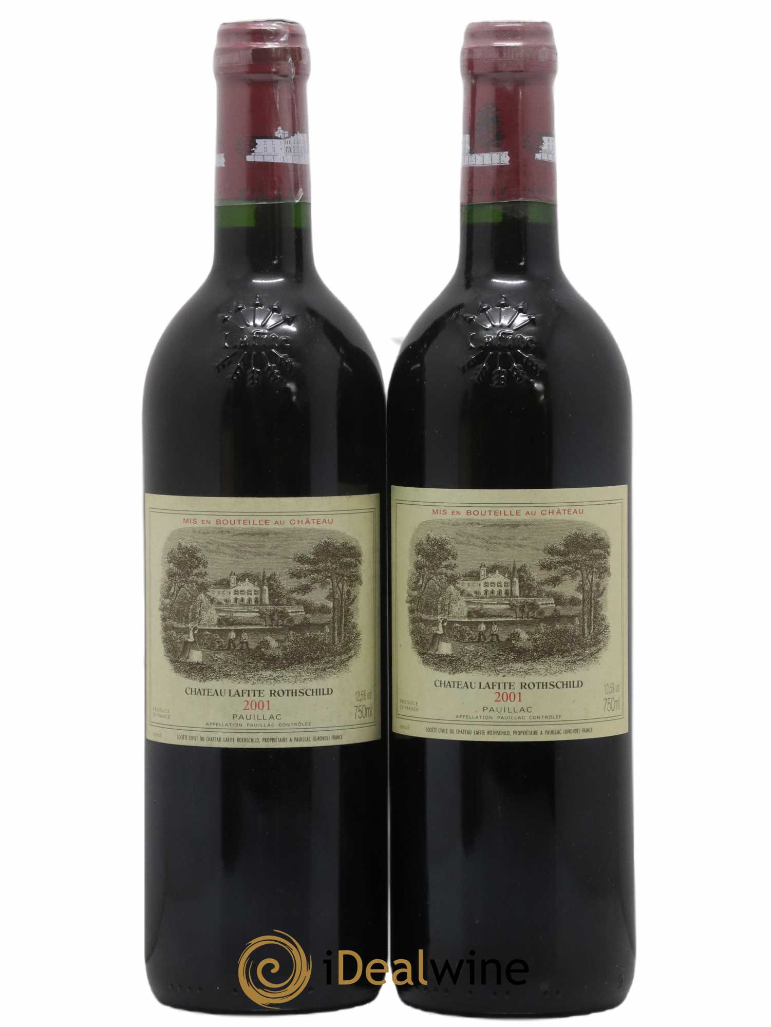 Château Lafite Rothschild 1er Grand Cru Classé 2001 - Lot de 2 bouteilles - 0