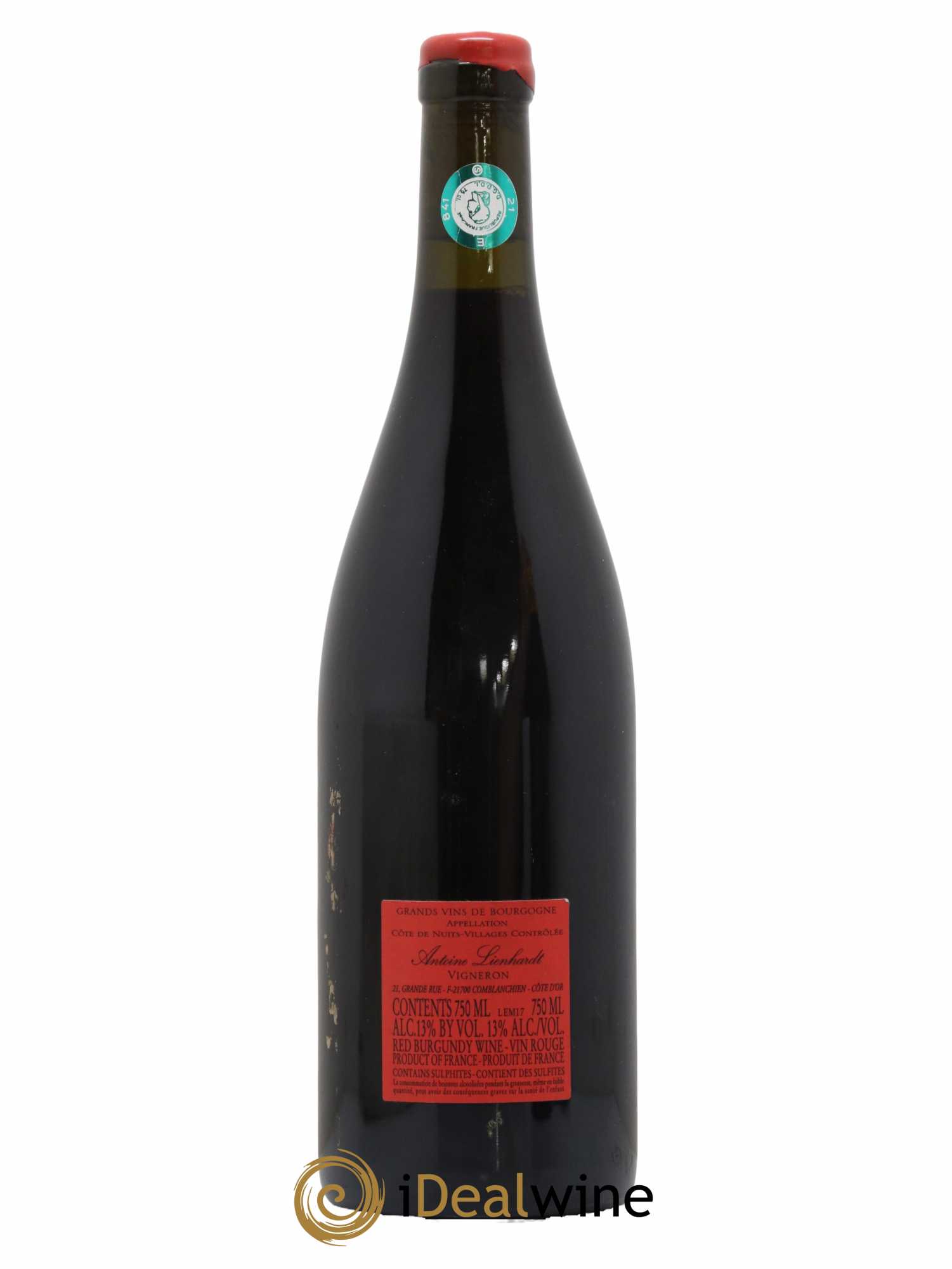 Côte de Nuits-Villages Emphase Antoine Lienhardt 2017 - Lot de 1 bouteille - 1