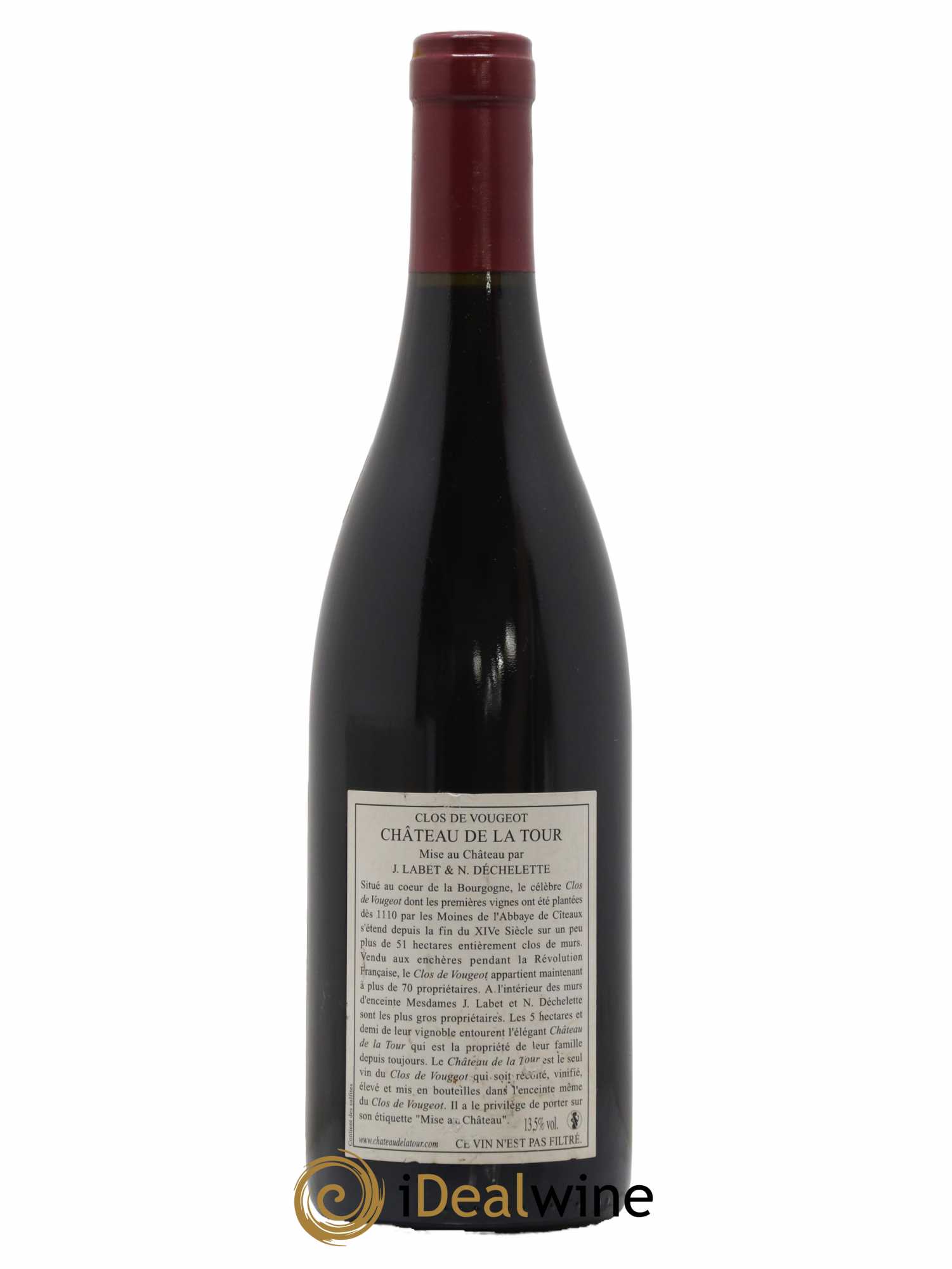 Clos de Vougeot Grand Cru Vieilles Vignes Château de La Tour 2008 - Lot de 1 bouteille - 1