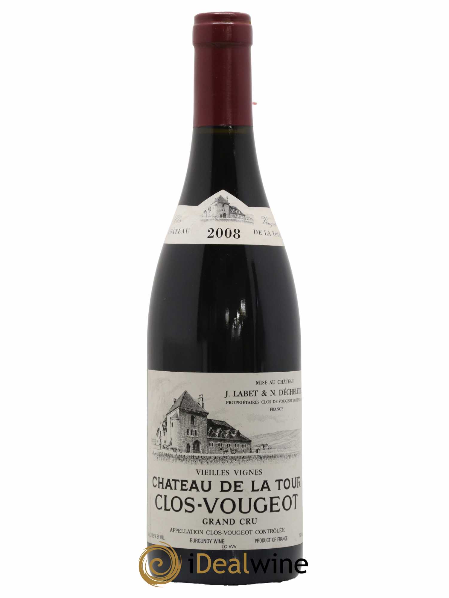 Clos de Vougeot Grand Cru Vieilles Vignes Château de La Tour 2008 - Lot de 1 bouteille - 0