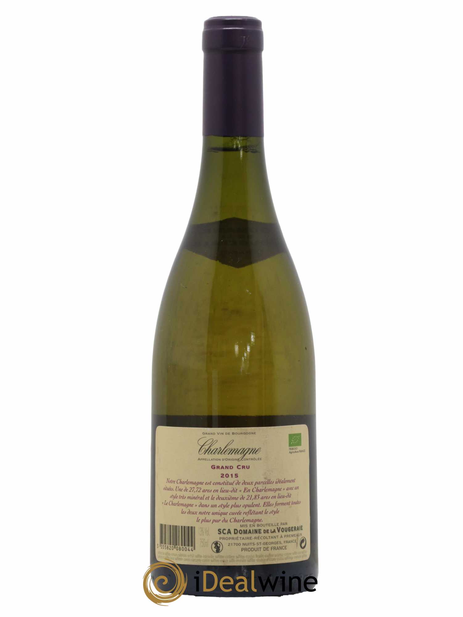 Corton-Charlemagne Grand Cru Le Charlemagne La Vougeraie 2015 - Lot de 1 bouteille - 1