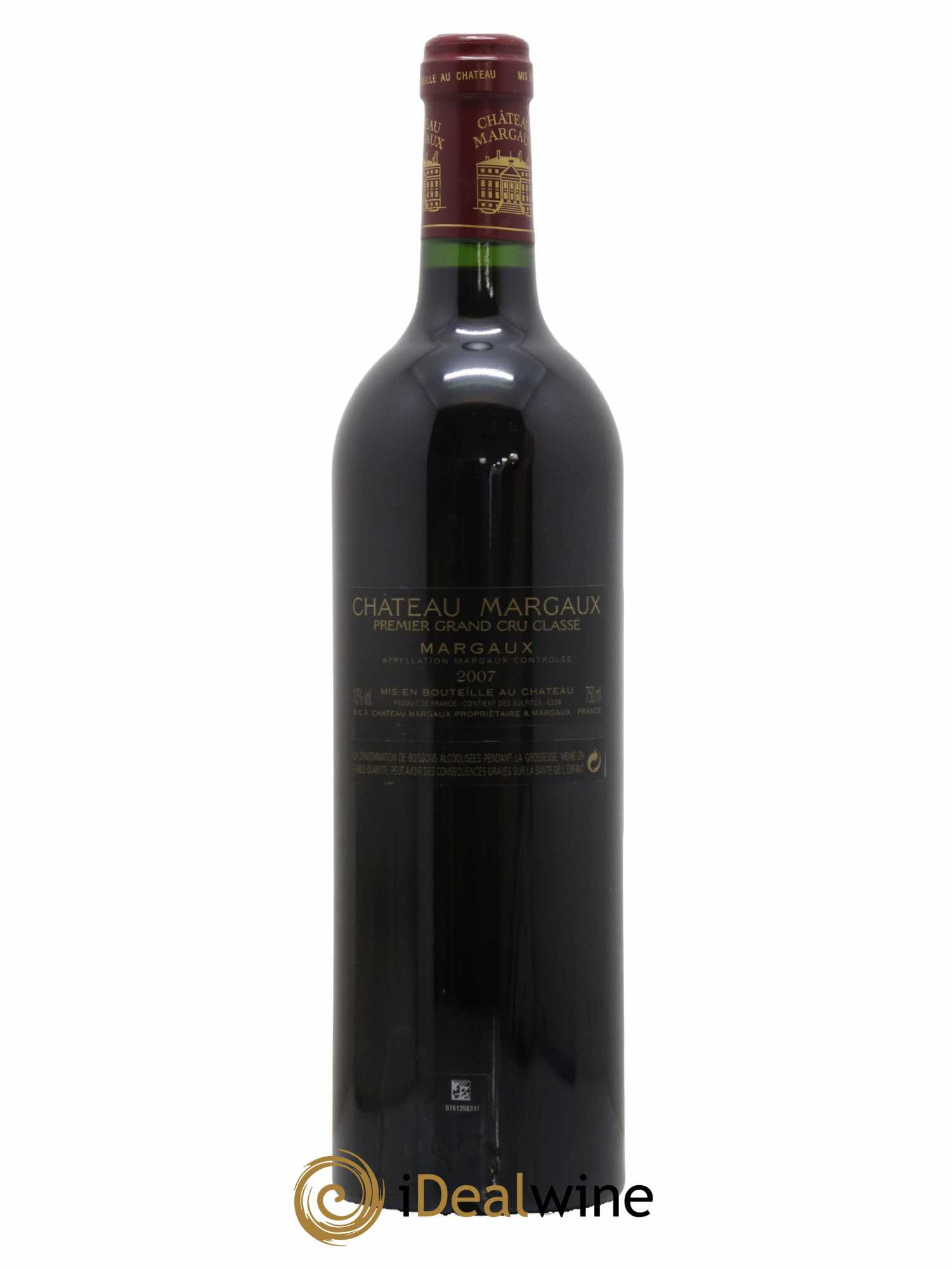 Château Margaux 1er Grand Cru Classé 2007 - Lot de 1 bouteille - 1