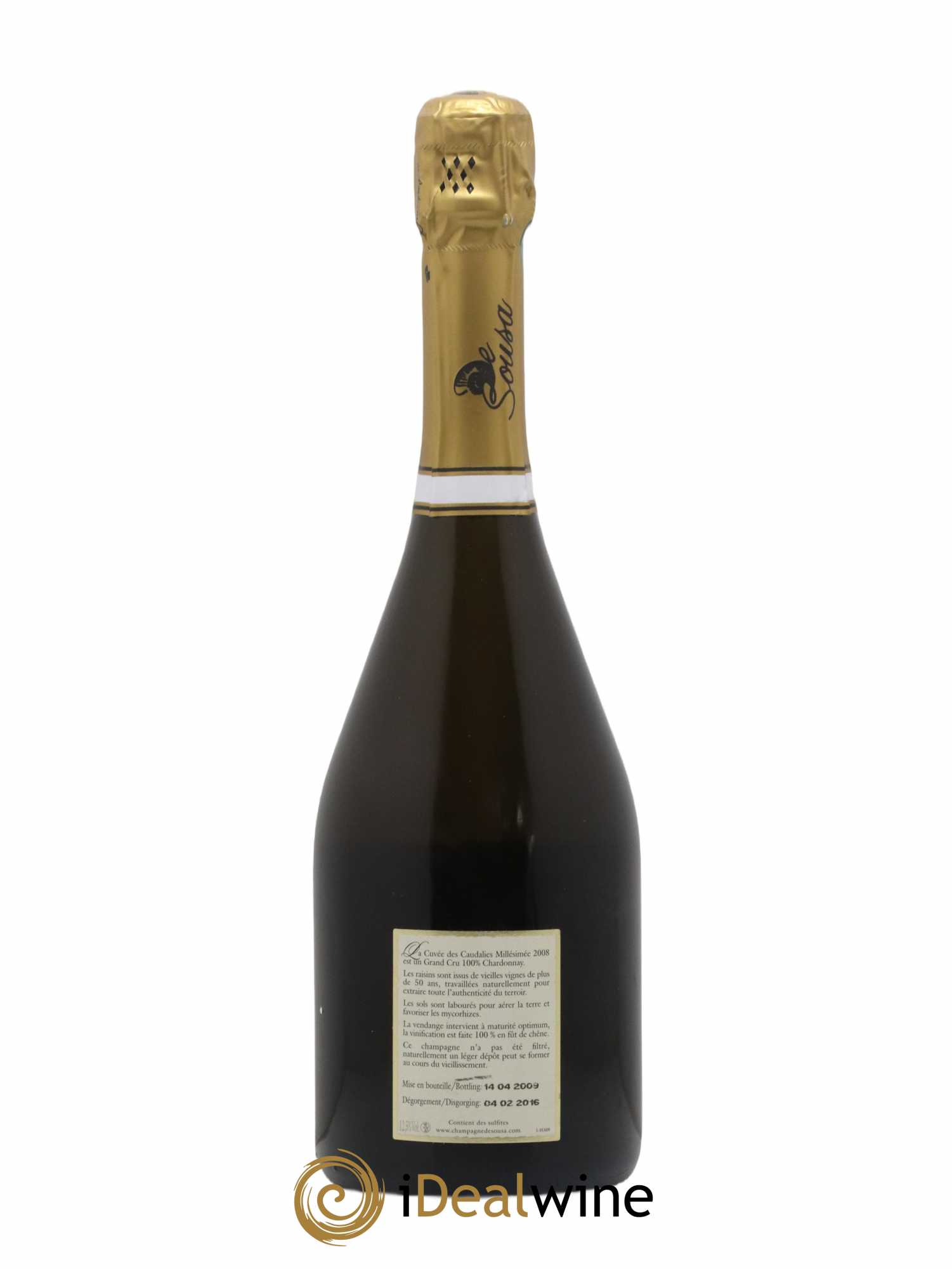 Cuvée des Caudalies Grand Cru Extra-Brut De Sousa 2008 - Lot de 1 bouteille - 1
