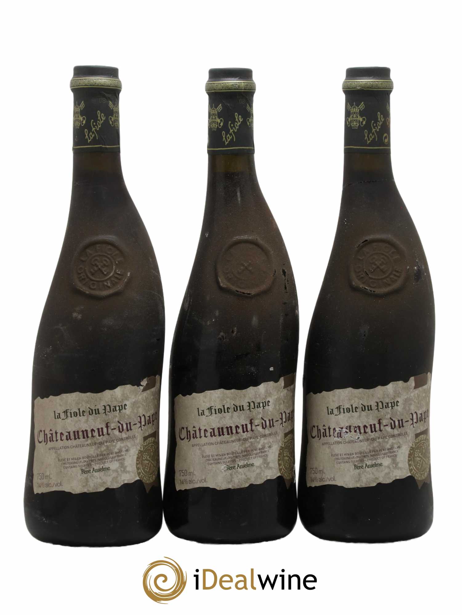 Châteauneuf-du-Pape La Fiole du Pape Pére Anselme - Lot of 3 bottles - 0