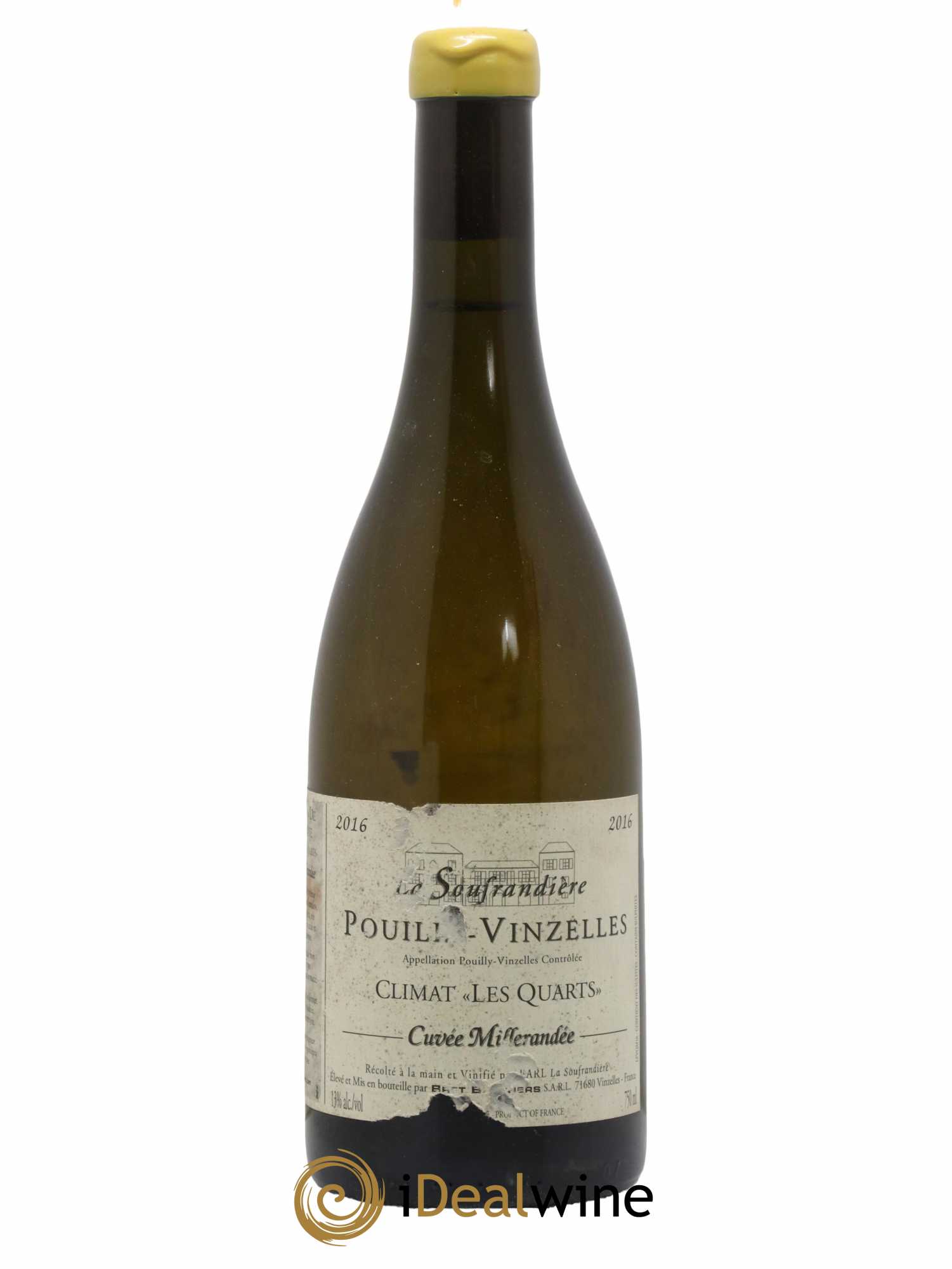 Pouilly-Vinzelles Les Quarts La Soufrandière - Bret Brothers Cuvée Millerandée 2016 - Lot de 1 bouteille - 0