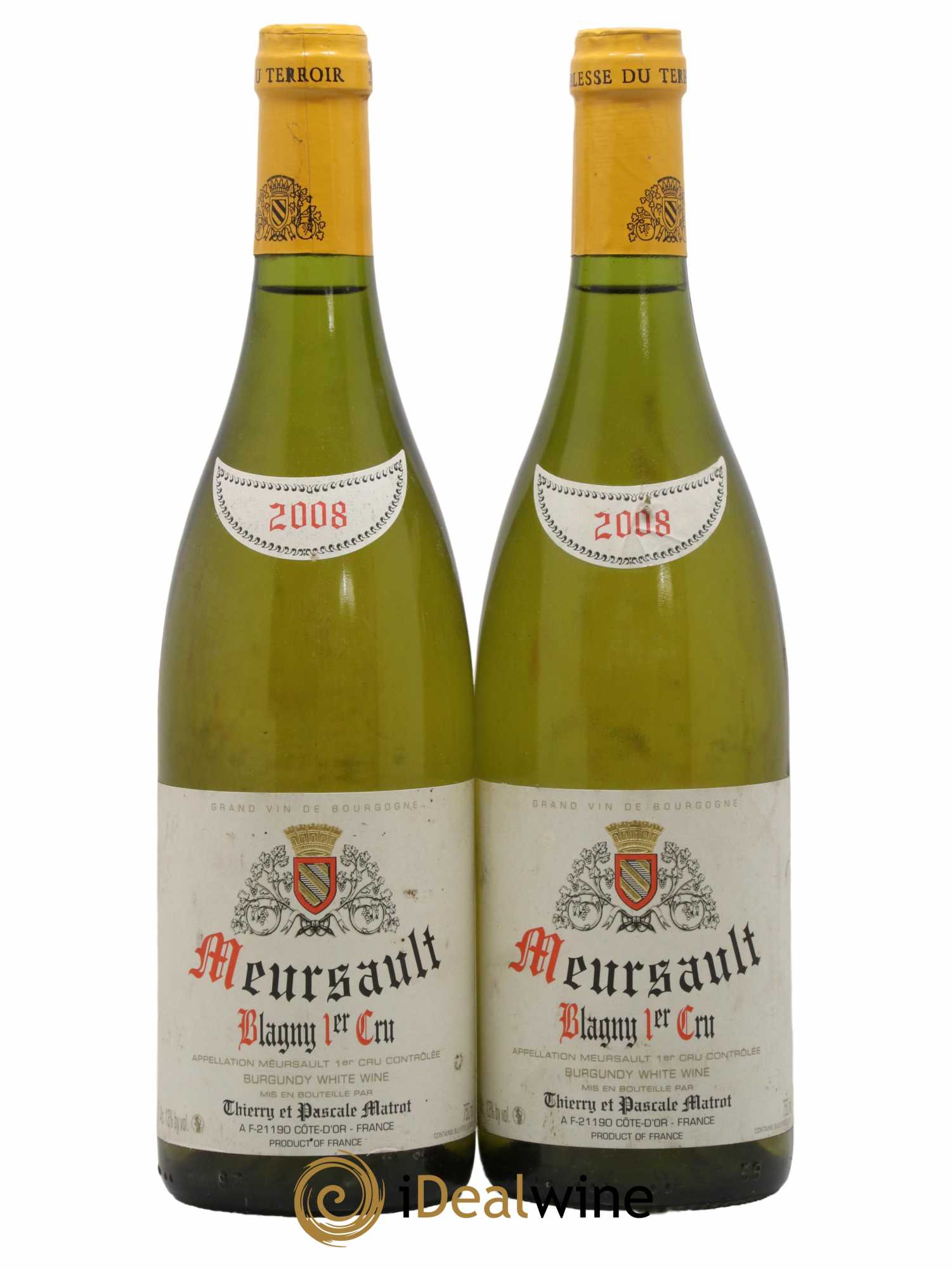 Meursault 1er Cru Blagny Matrot (Domaine) 2008 - Lot de 2 bouteilles - 0