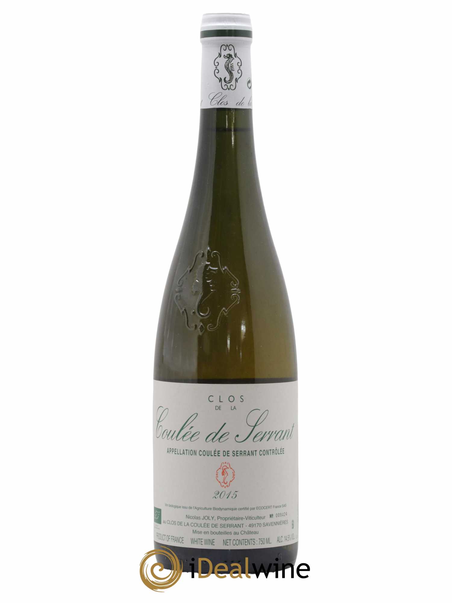 Savennières Clos de la Coulée de Serrant Vignobles de la Coulée de Serrant - Nicolas Joly 2015 - Lot de 1 bouteille - 0