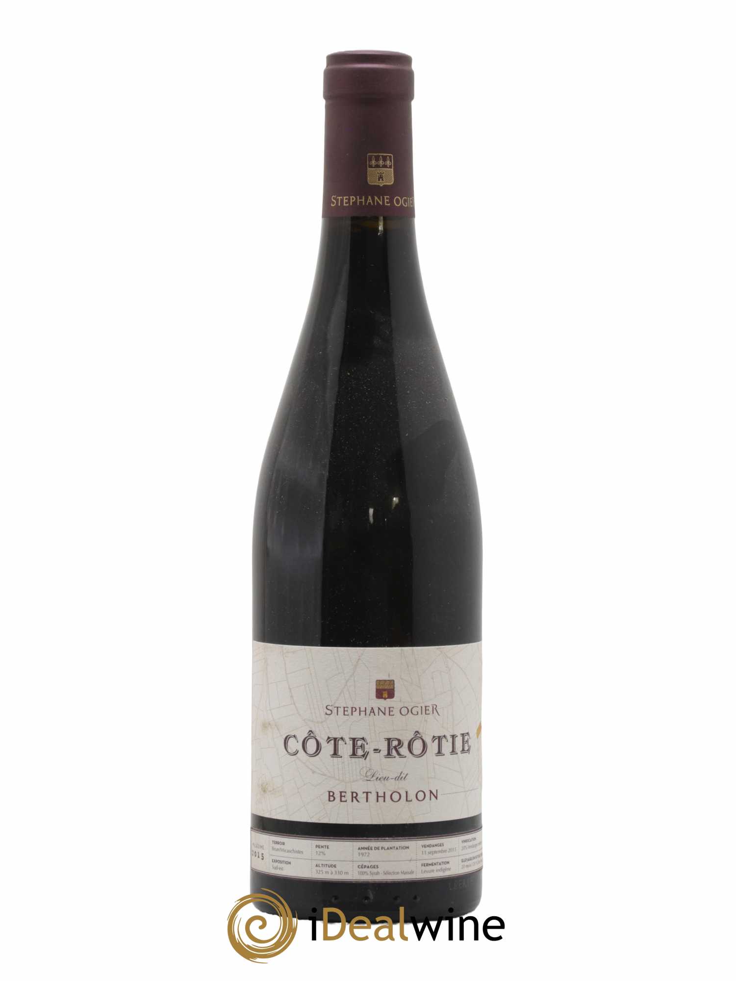 Côte-Rôtie Bertholon Stéphane Ogier 2015 - Lot de 1 bouteille - 0