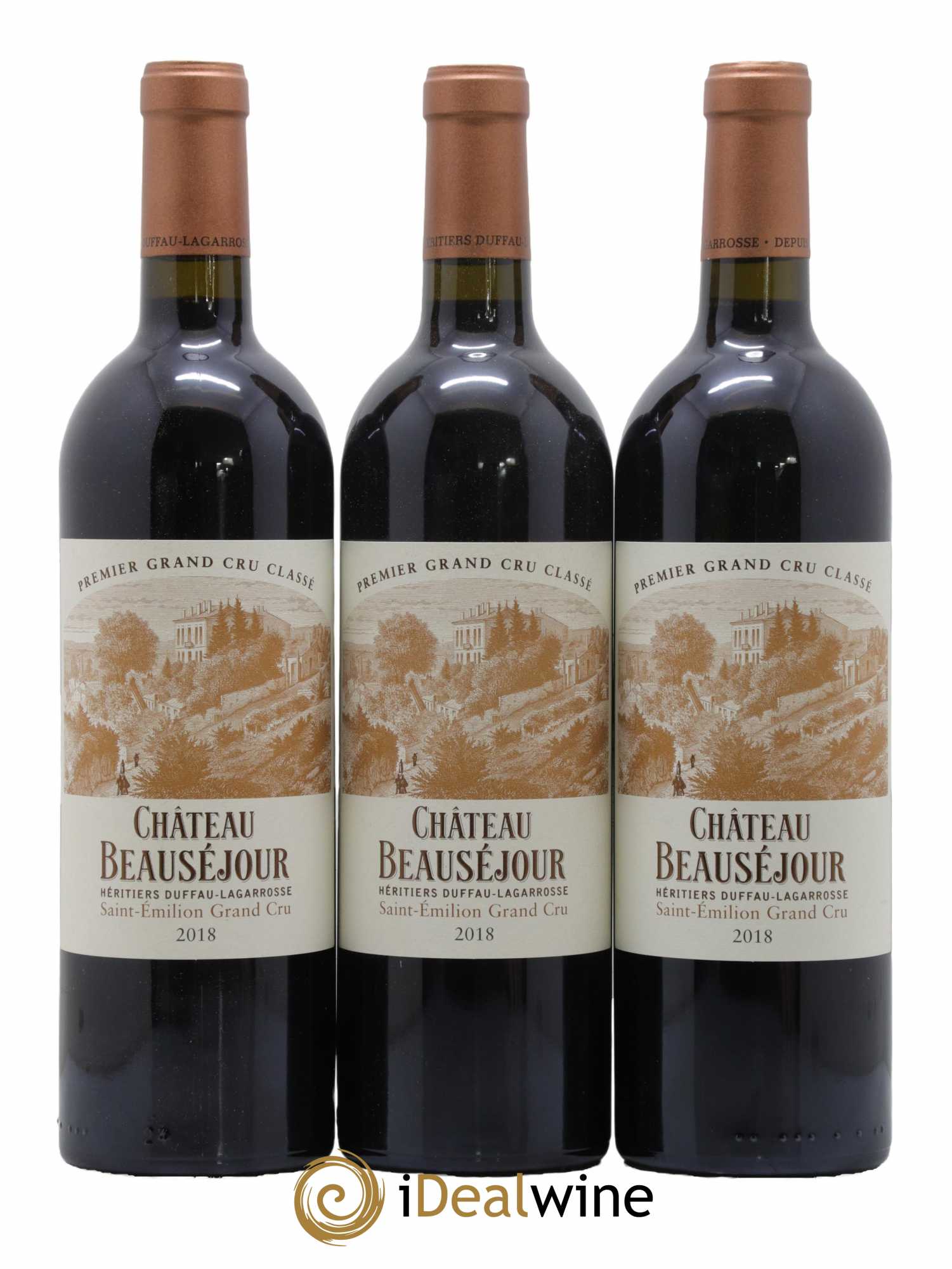 Château Beauséjour (Duffau-Lagarrosse) 1er Grand Cru Classé B 2018 - Lot de 3 bouteilles - 1