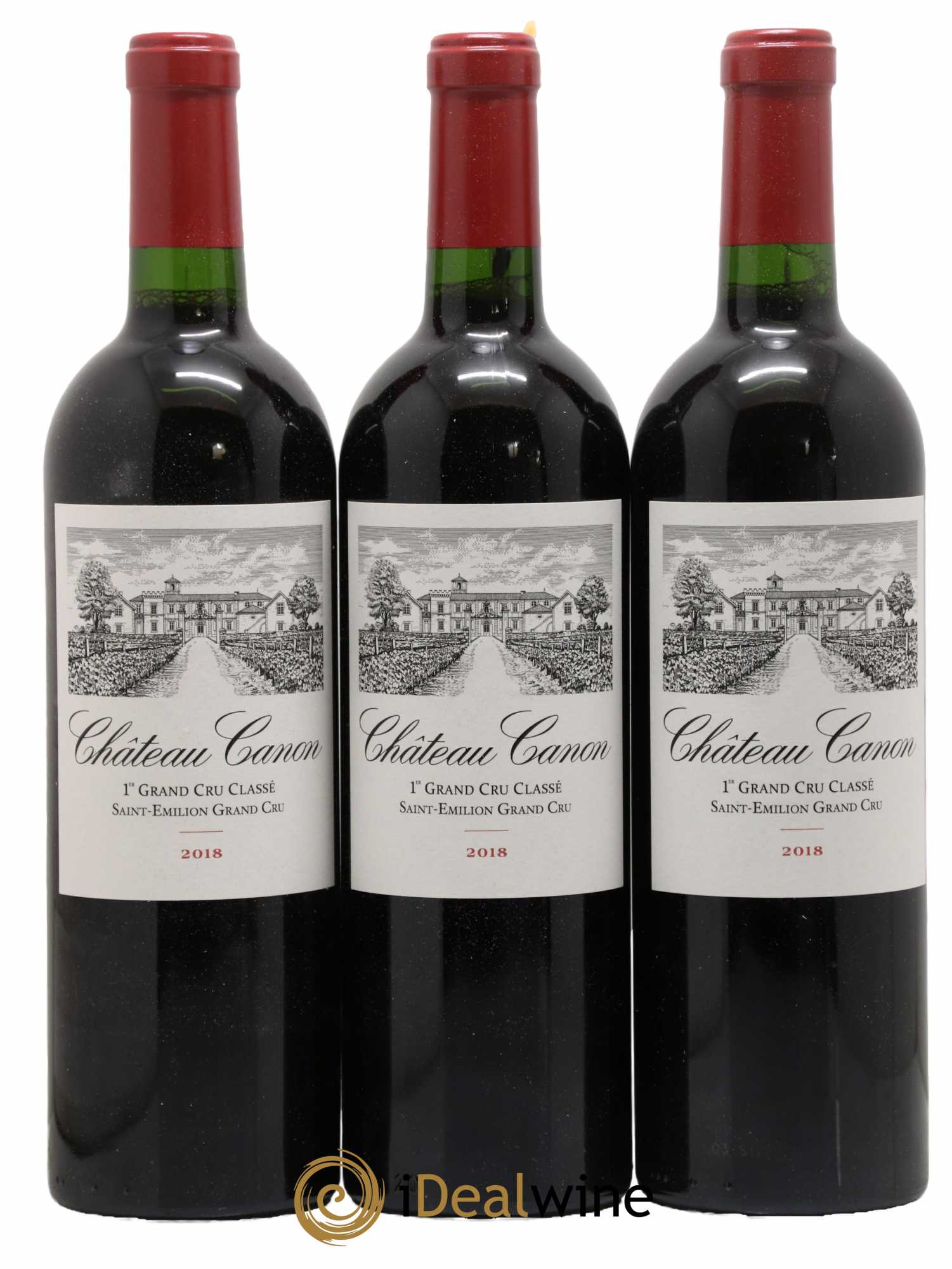 Château Canon 1er Grand Cru Classé B 2018 - Lot de 3 bouteilles - 0
