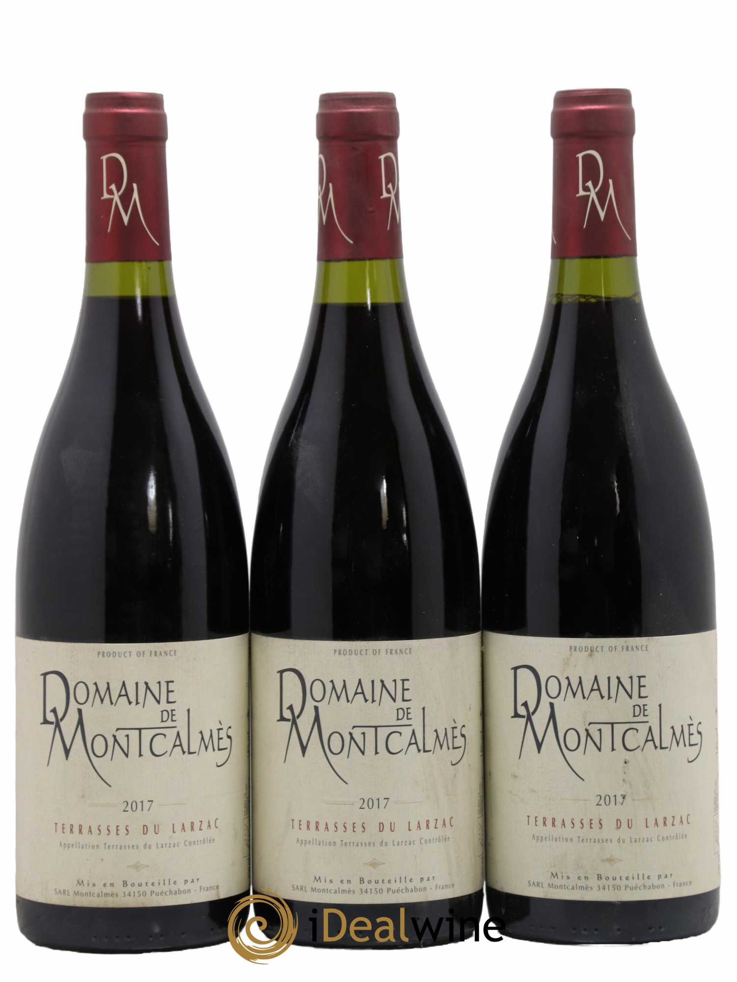 Terrasses du Larzac Domaine de Montcalmès Frédéric Pourtalié 2017 - Lot de 3 bouteilles - 0