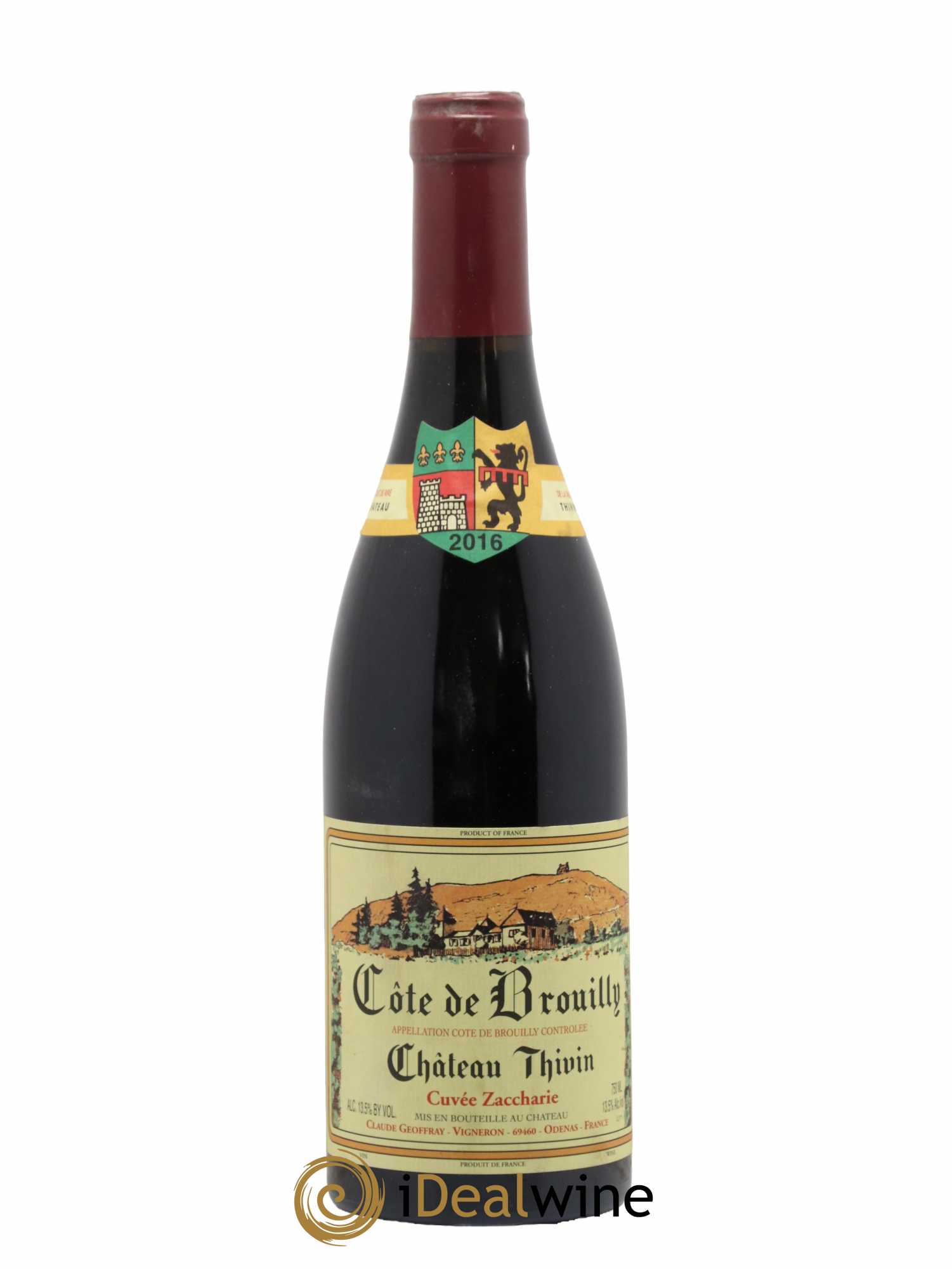 Côte de Brouilly Cuvée Zaccharie Château Thivin 2016 - Lot de 1 bouteille - 0
