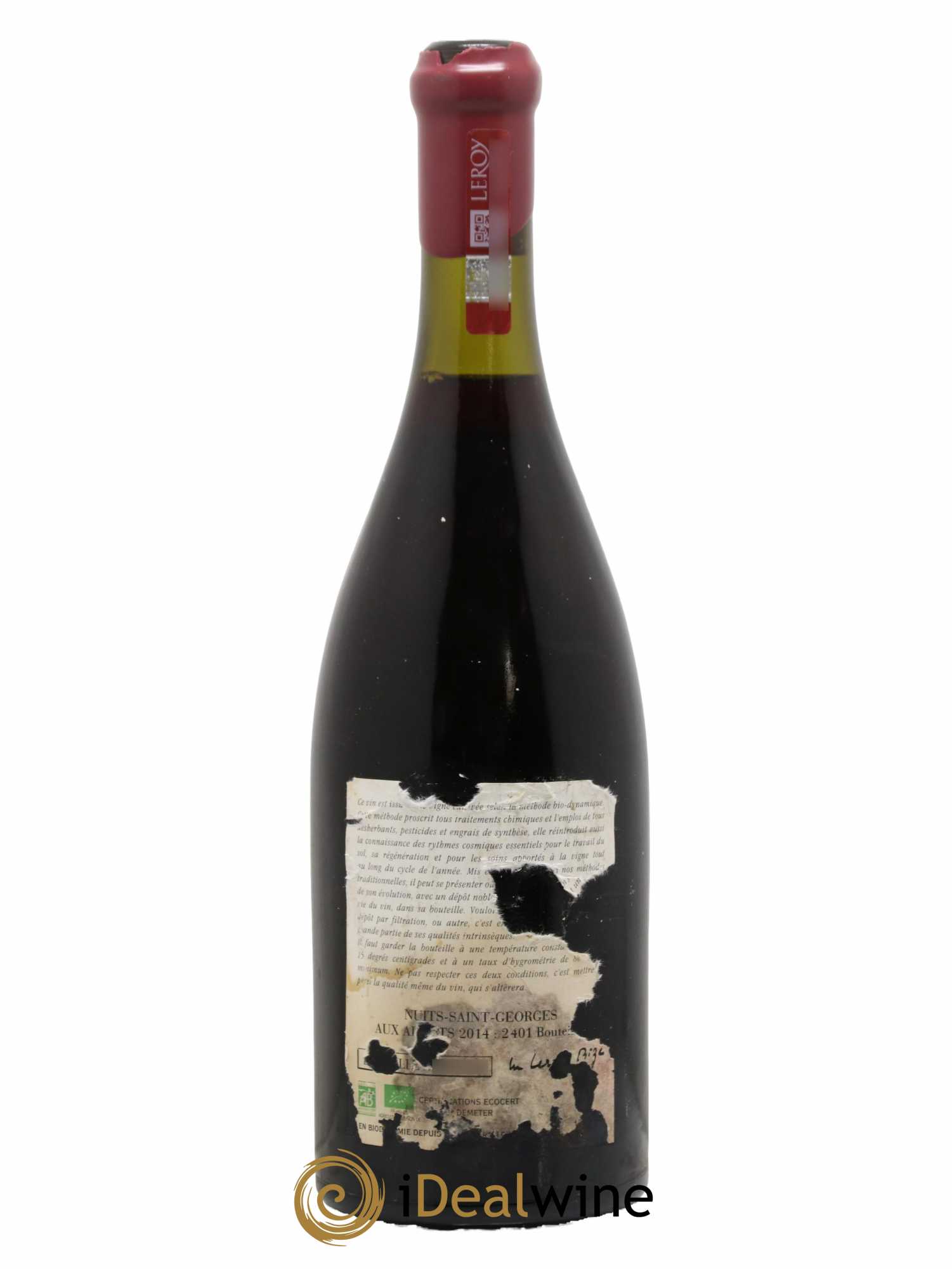 Nuits-Saint-Georges Aux Allots Leroy (Domaine) 2014 - Lot de 1 bouteille - 1