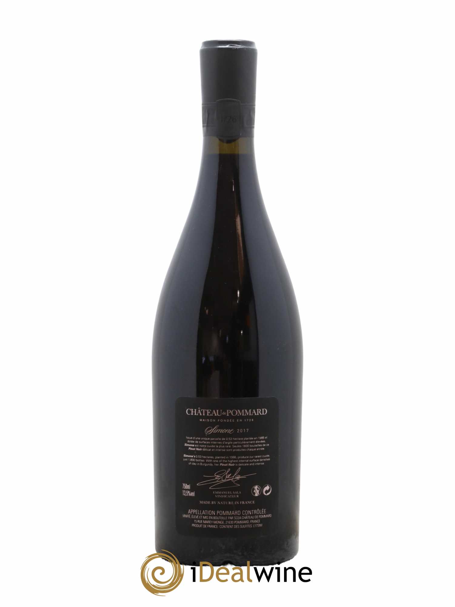 Pommard Cuvée Simone Château de Pommard 2017 - Lot de 1 bouteille - 1
