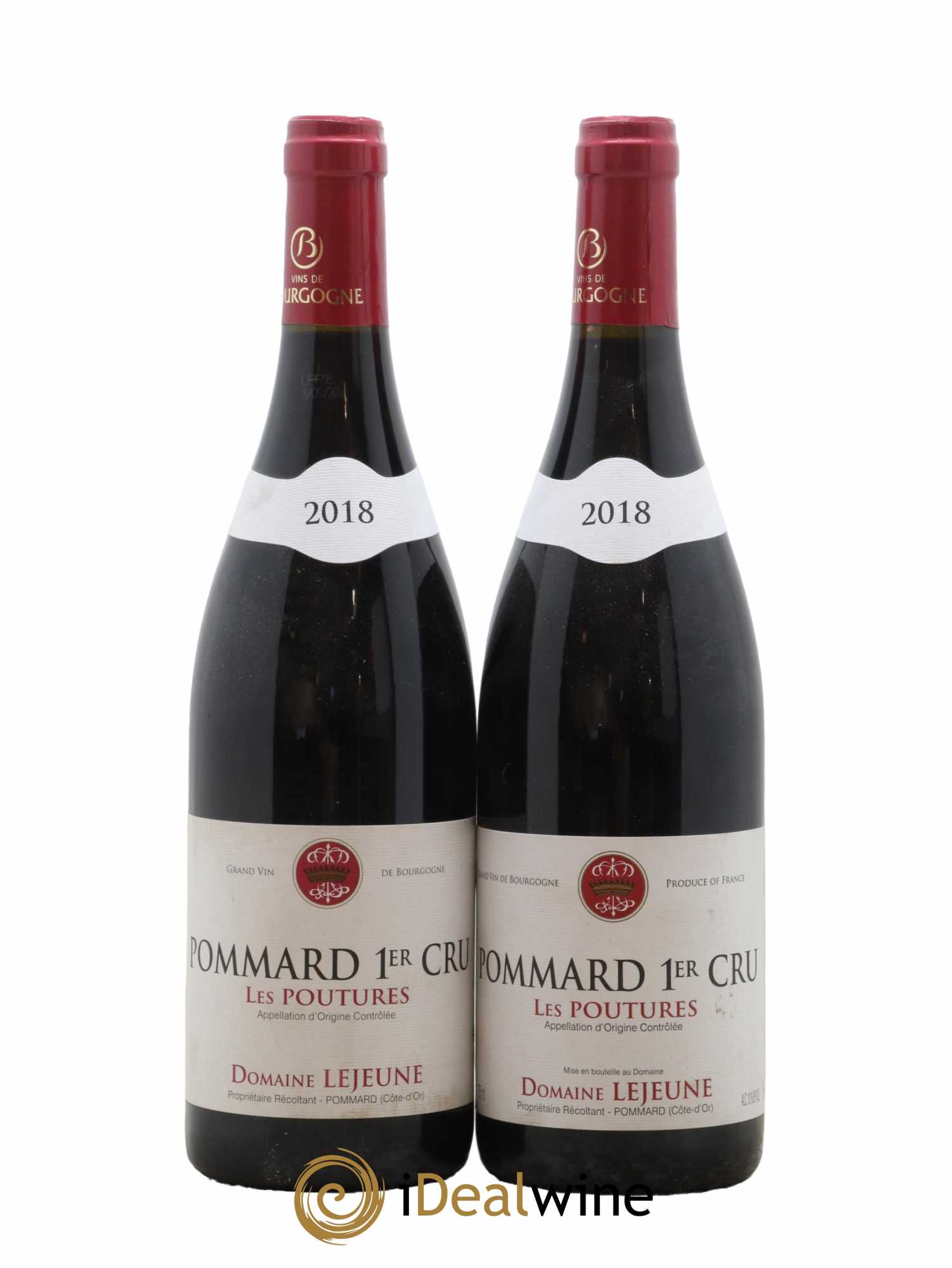 Pommard 1er Cru Les Poutures Domaine Lejeune 2018 - Lot de 2 bouteilles - 0