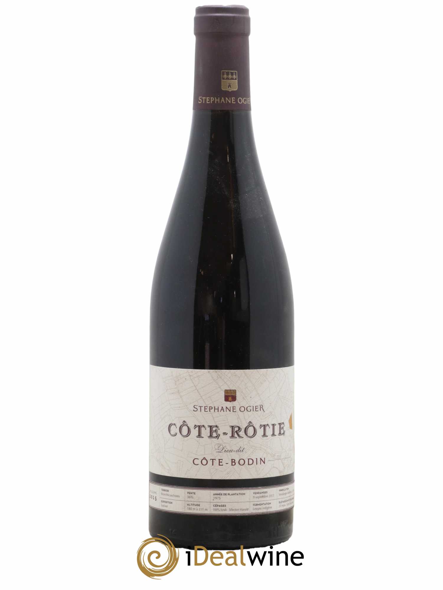 Côte-Rôtie Côte Bodin Stéphane Ogier 2015 - Lot de 1 bouteille - 0