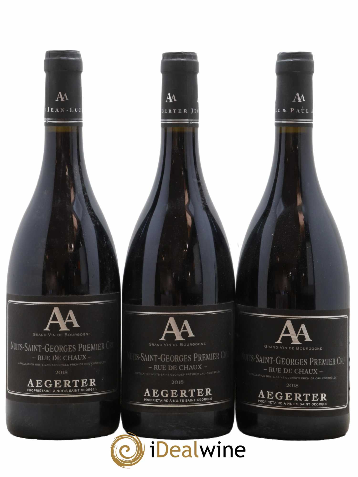 Nuits-Saint-Georges 1er Cru Rue de Chaux Domaine Aegerter 2018 - Lot de 3 bouteilles - 0