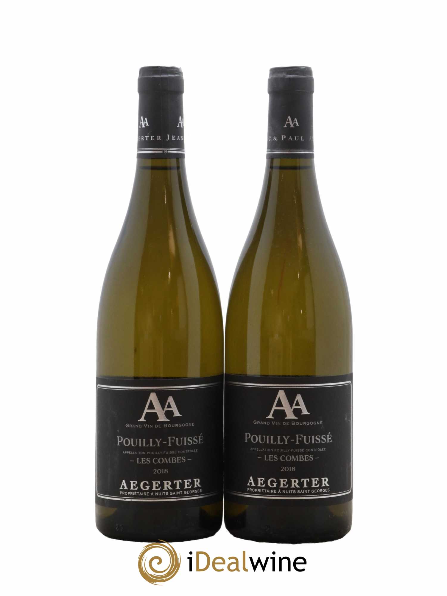 Pouilly-Fuissé Les Combes Domaine Aegerter 2018 - Lot de 2 bouteilles - 0