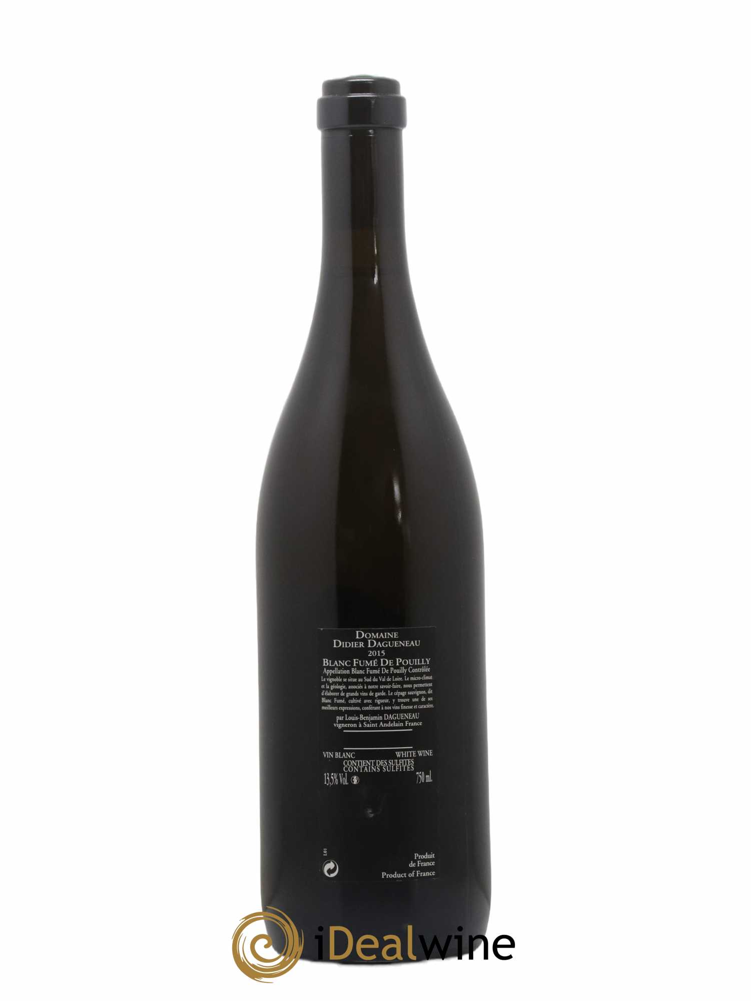 Vin de France (anciennement Pouilly-Fumé) Silex Dagueneau (Domaine Didier - Louis-Benjamin) 2015 - Lot de 1 bouteille - 1