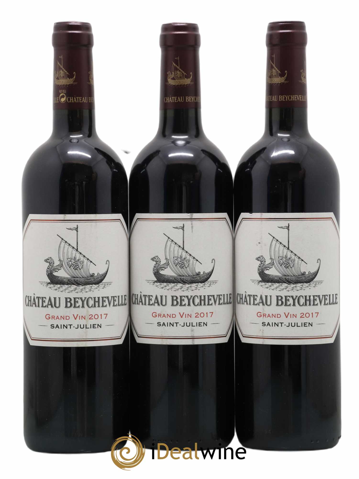 Château Beychevelle 4ème Grand Cru Classé 2017 - Lot de 3 bouteilles - 0