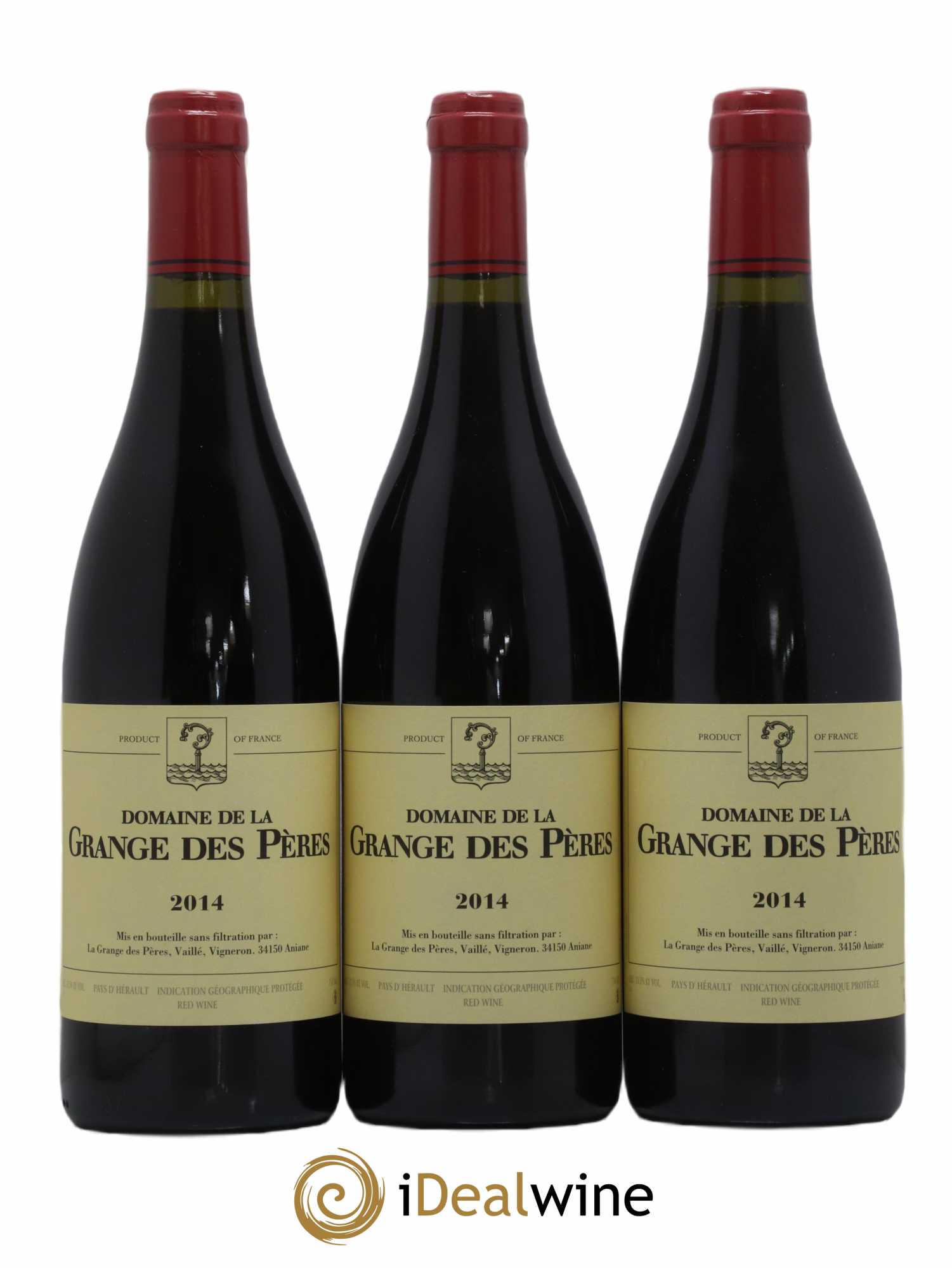 Pays d'Hérault Grange des Pères Laurent Vaillé 2014 - Lot de 3 bouteilles - 0