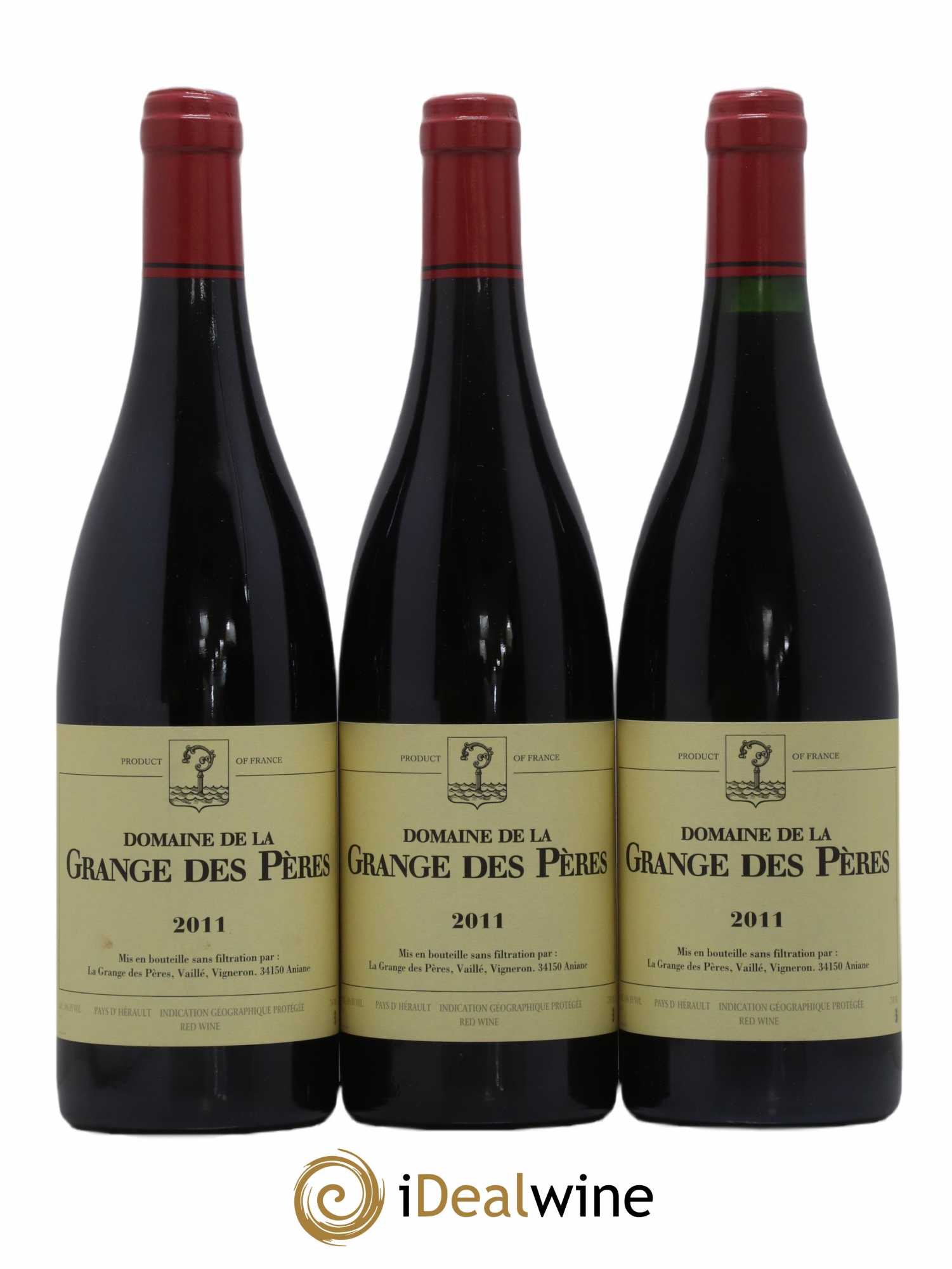 Pays d'Hérault Grange des Pères Laurent Vaillé 2011 - Lot de 3 bouteilles - 0