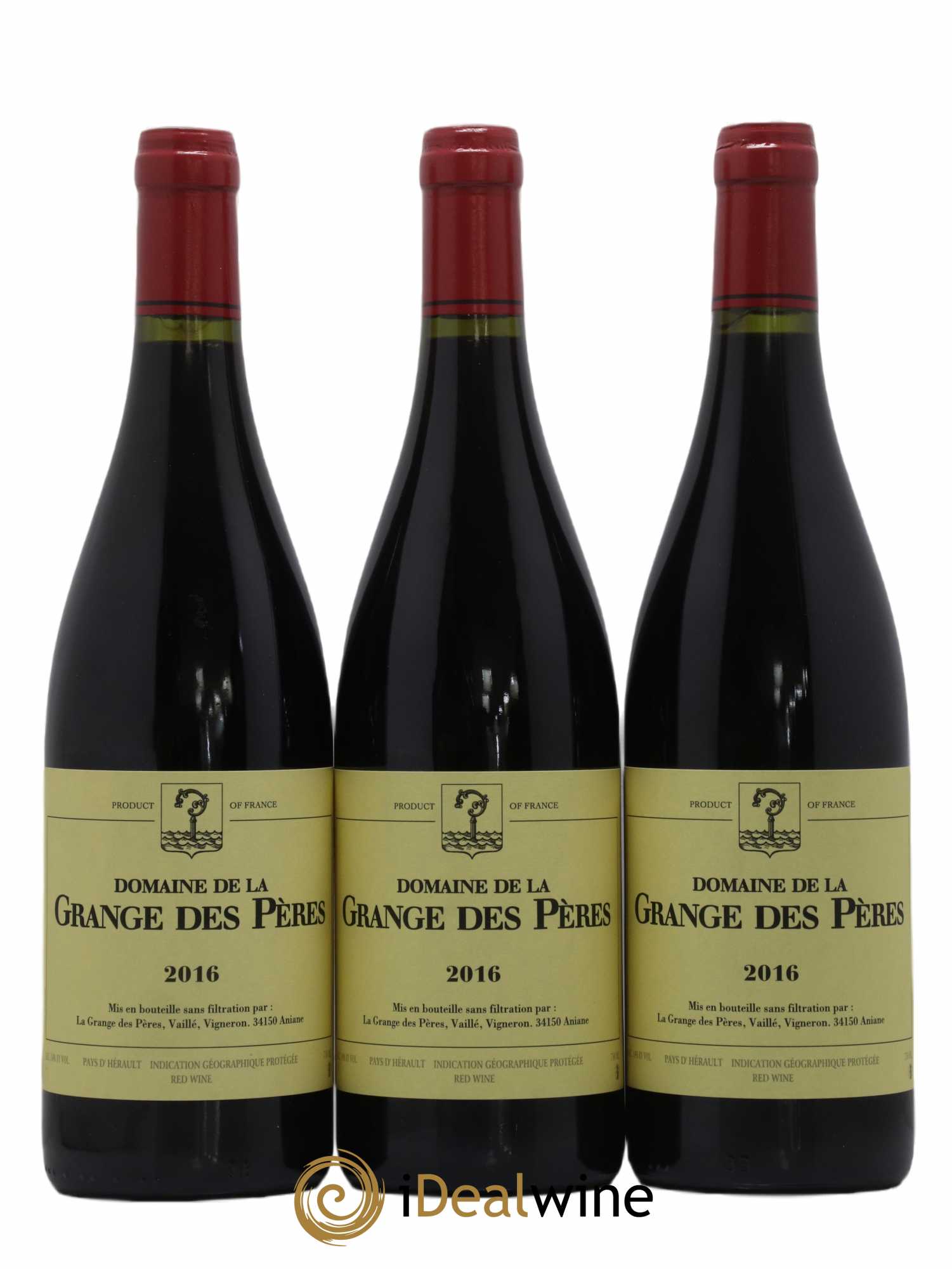 Pays d'Hérault Grange des Pères Laurent Vaillé 2016 - Lot de 3 bouteilles - 0