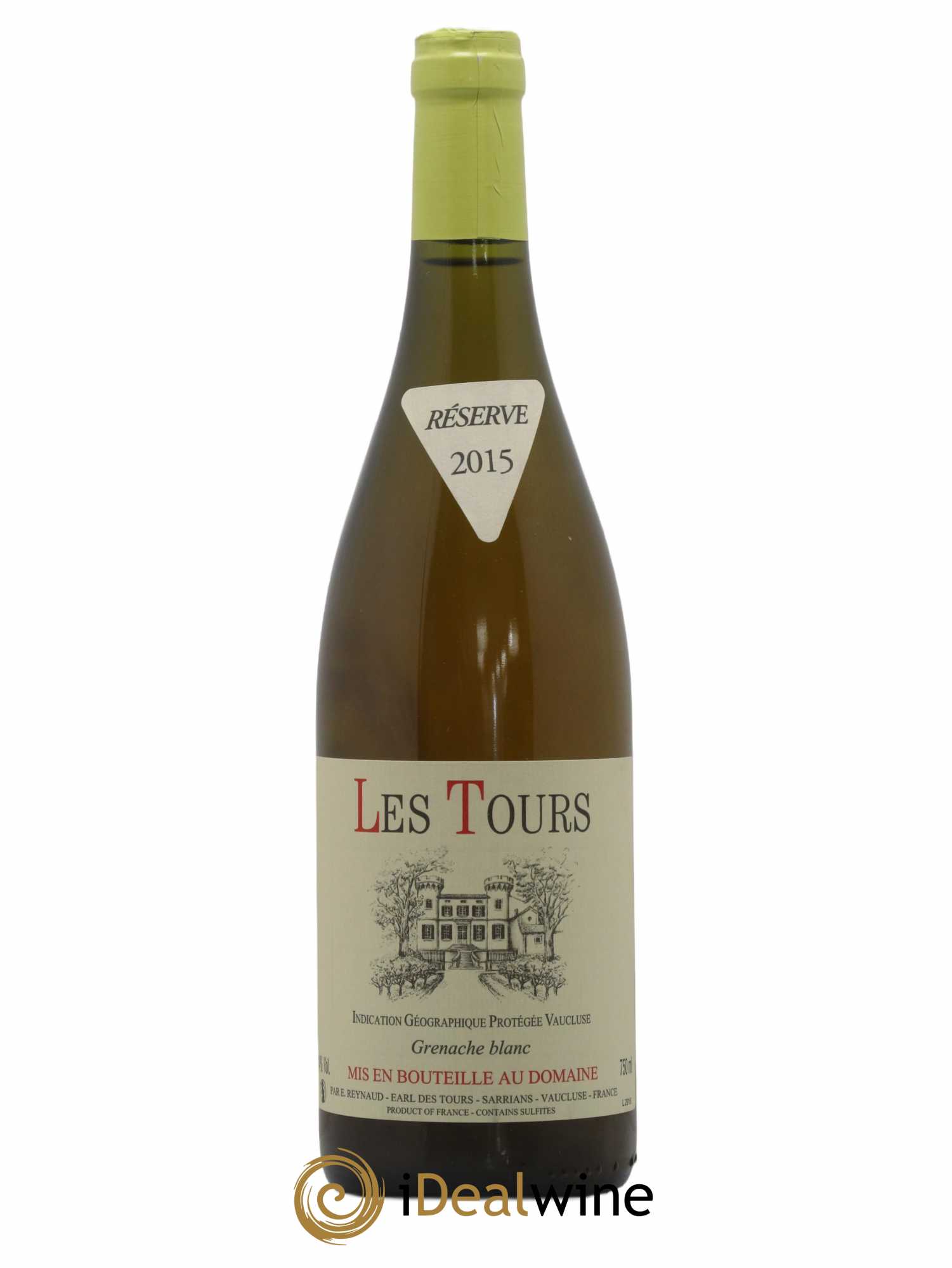 Vaucluse (Vin de Pays de Vaucluse) Les Tours Grenache Blanc Emmanuel Reynaud 2015 - Lot de 1 bouteille - 0