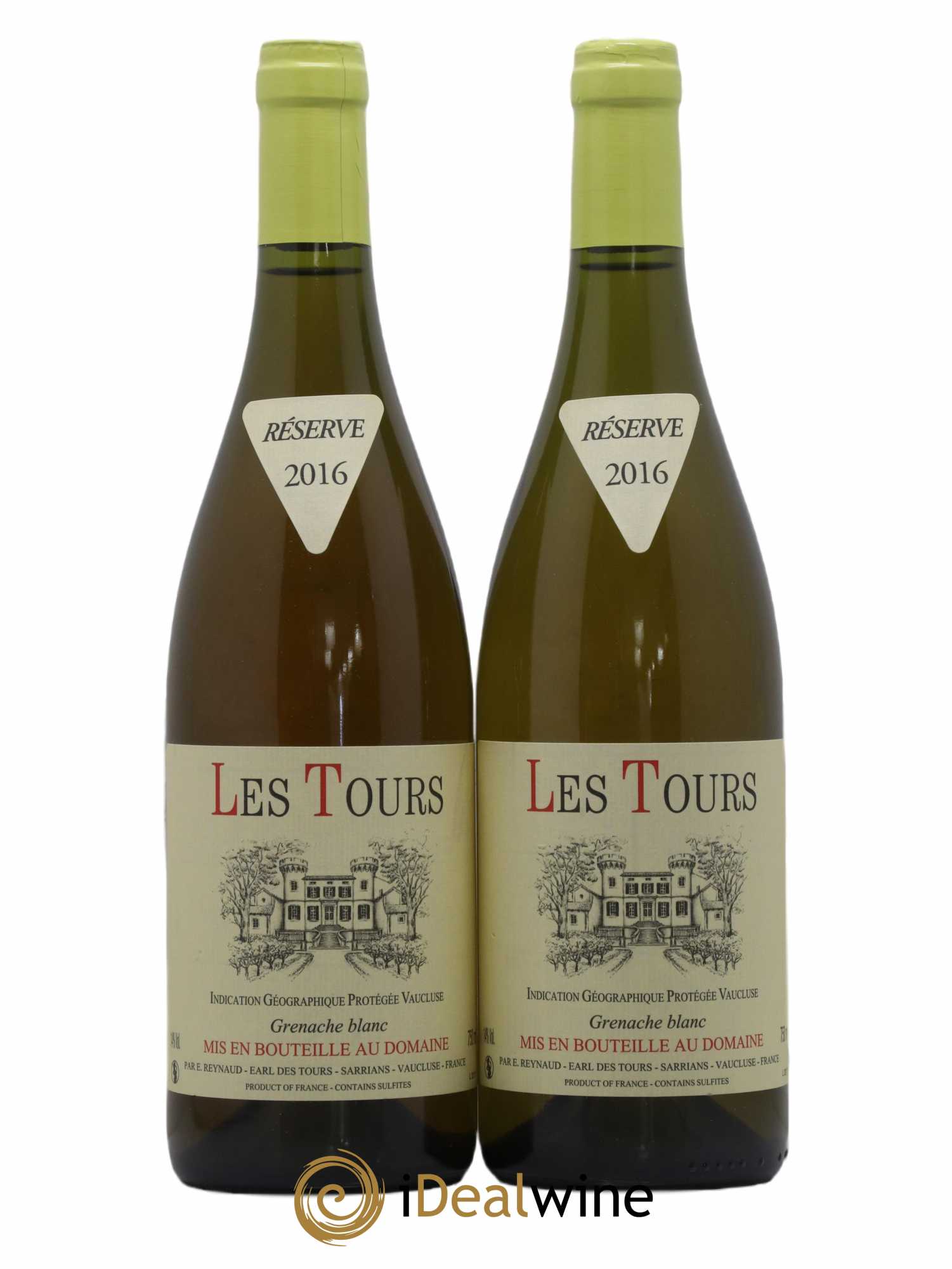 Vaucluse (Vin de Pays de Vaucluse) Les Tours Grenache Blanc Emmanuel Reynaud 2016 - Lot de 2 bouteilles - 0