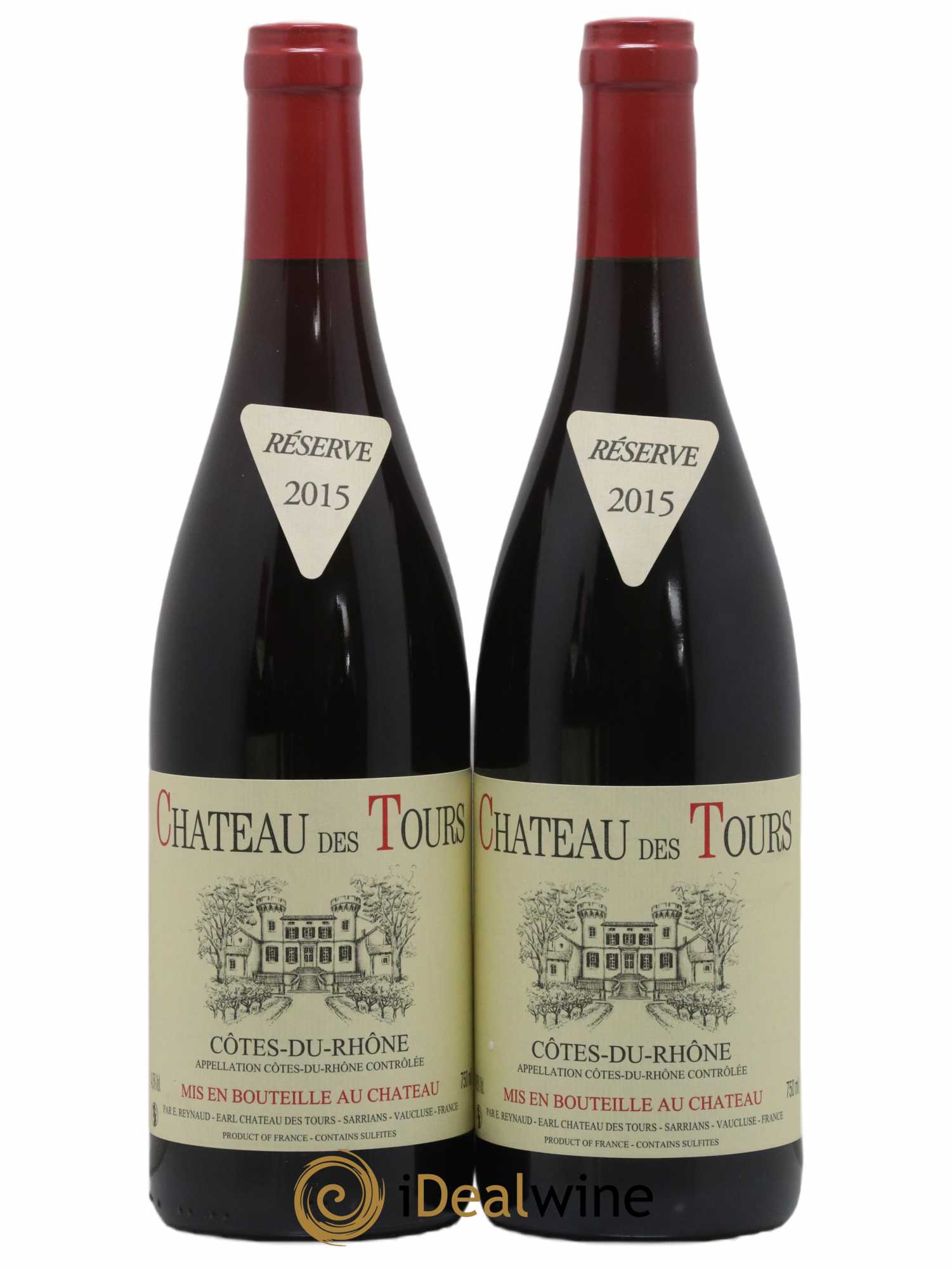 Côtes-du-Rhône Château des Tours Emmanuel Reynaud 2015 - Lot de 2 bouteilles - 0
