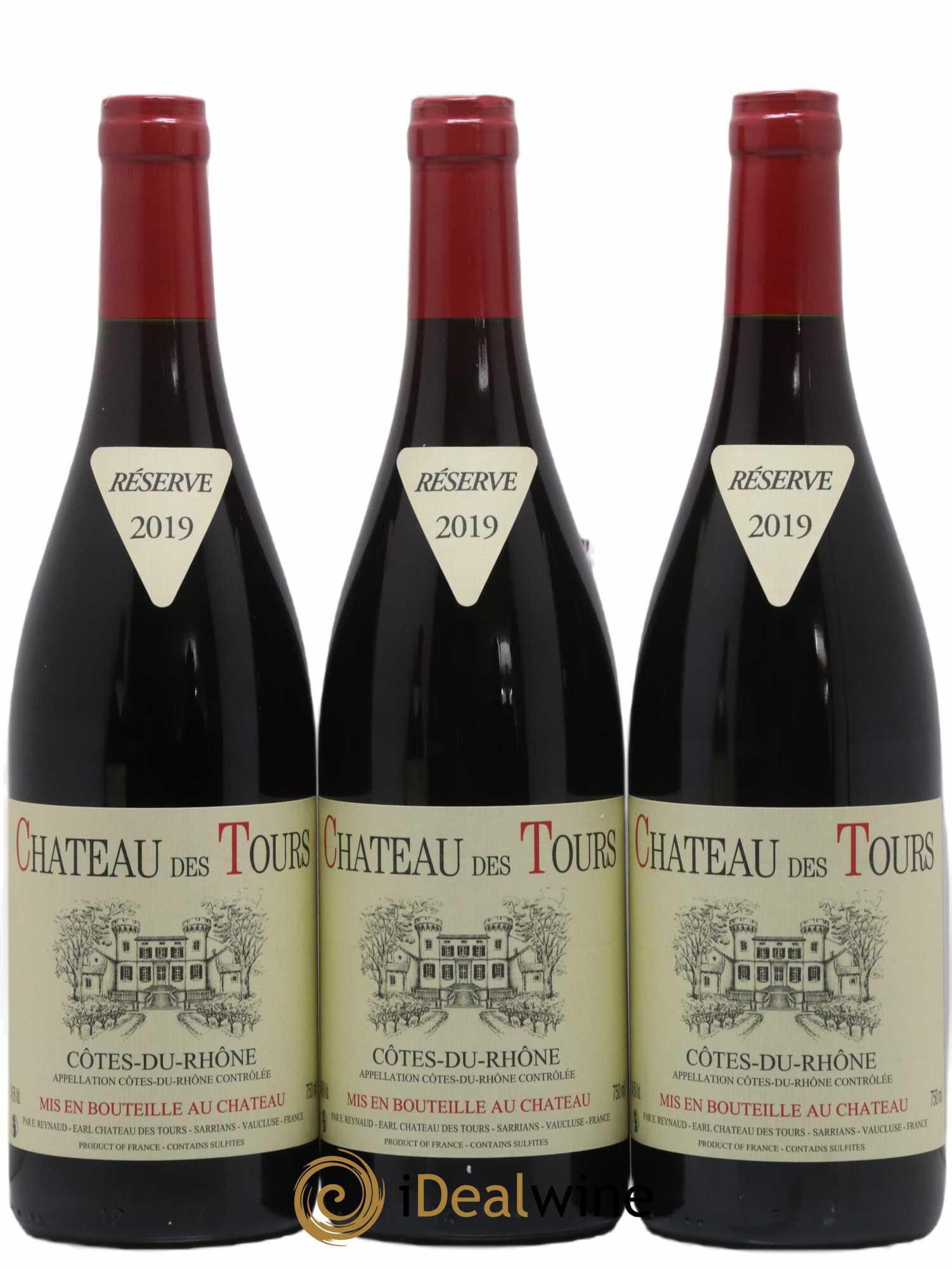 Côtes-du-Rhône Château des Tours Emmanuel Reynaud 2019 - Lot de 3 bouteilles - 0