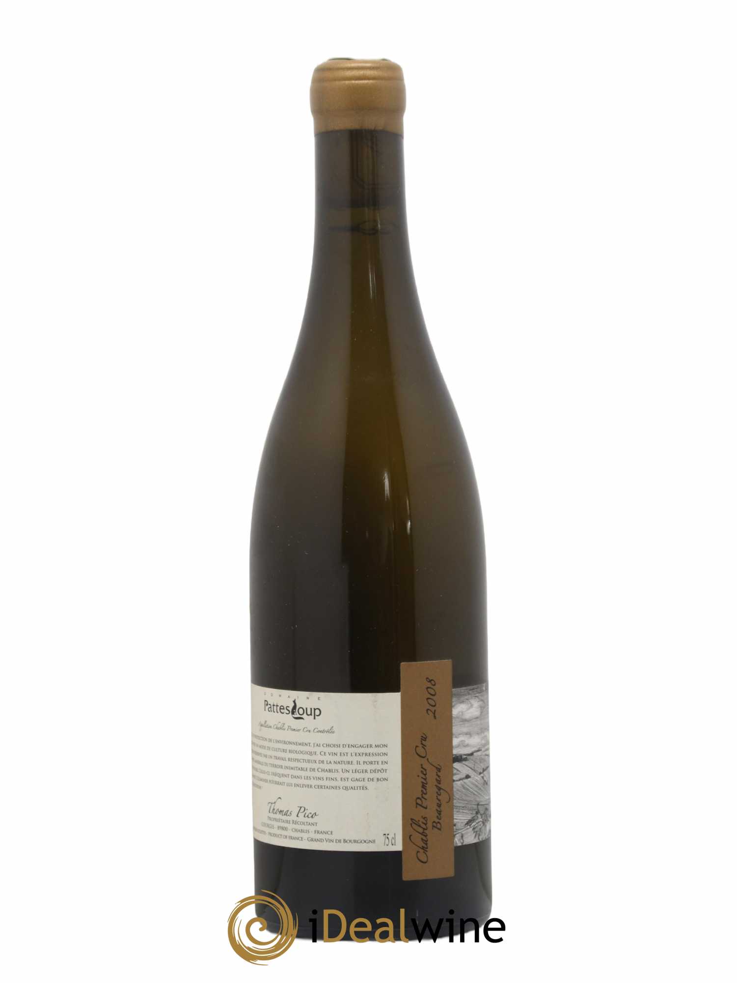 Chablis 1er Cru Beauregard Pattes Loup (Domaine) 2008 - Lot de 1 bouteille - 1